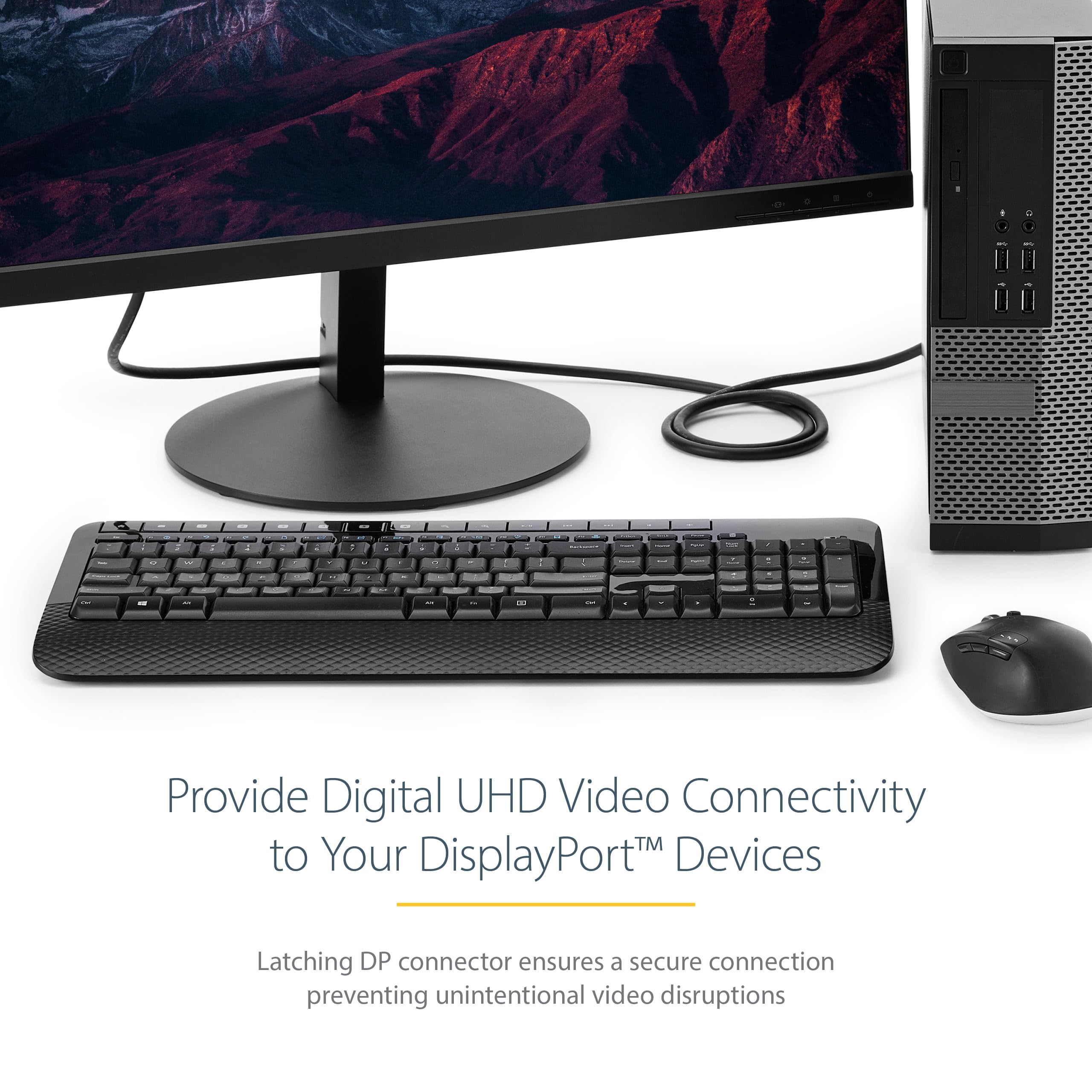 startech-com-c-ble-displayport-1-2-2m-4k-x-2k-certifi-vesa-noir image 2