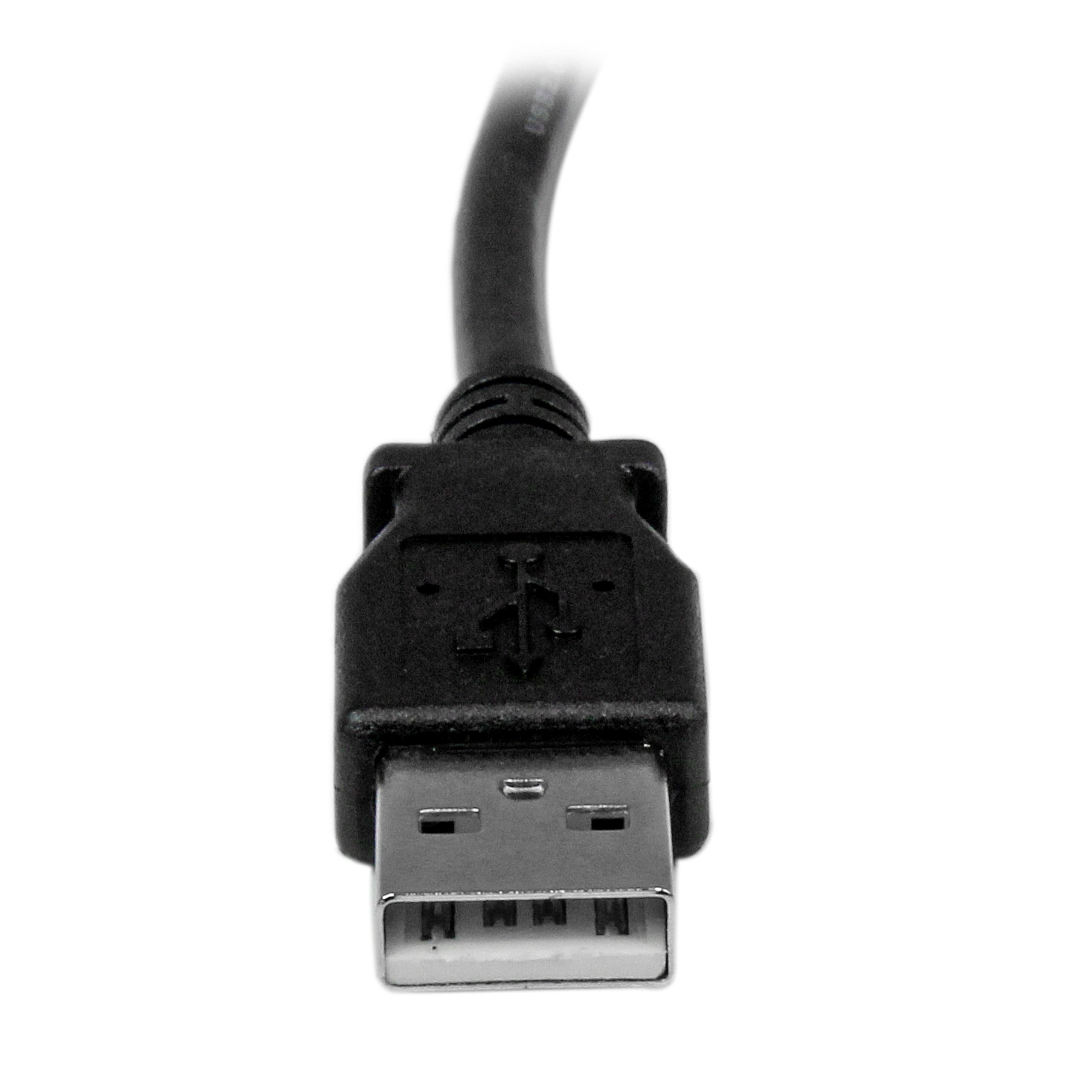 startech-com-c-ble-usb-2-0-usb-a-vers-usb-b-coud-gauche-2m-noir image 3