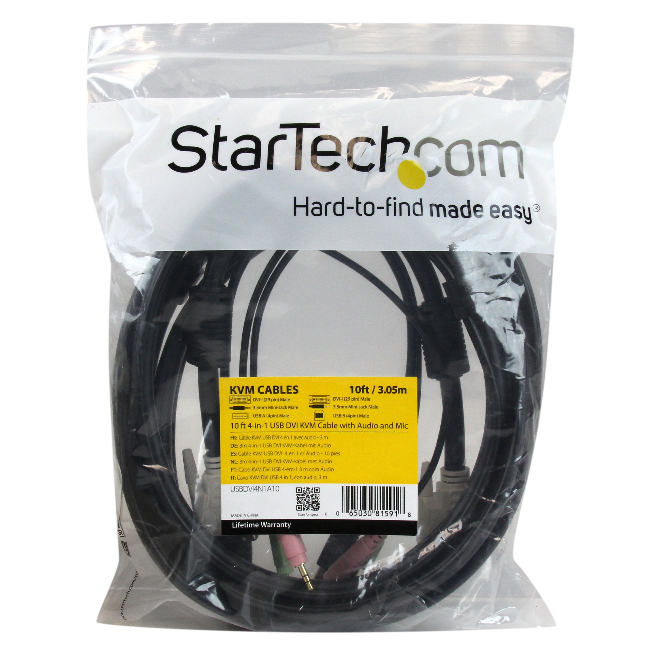 startech-com-usbdvi4n1a10-c-ble-kvm-usb-dvi-4-en-1-audio-micro-3-m image 4