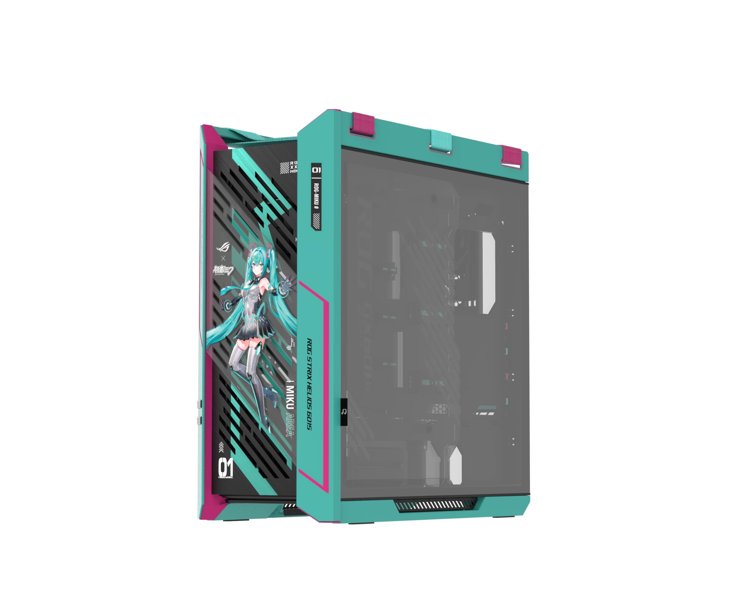 asus-rog-strix-helios-ii-hatsune-miku-edition-bo-tier-eatx-verre-tremp image 3