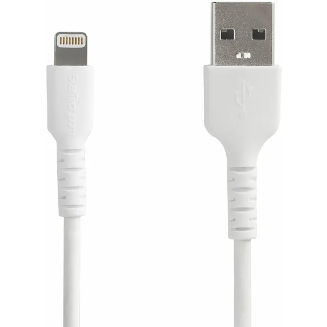startech-com-c-ble-lightning-vers-usb-2-m-renforc-kevlar-certifi-mfi-blanc image 1