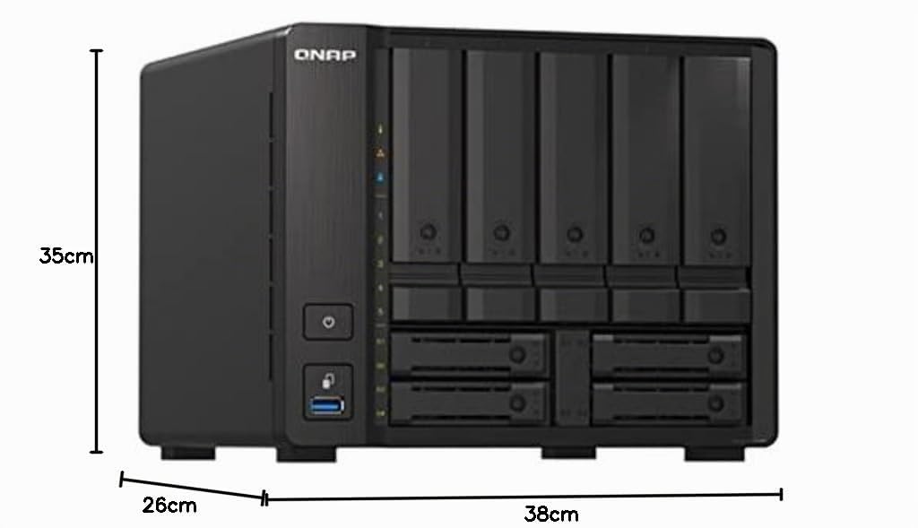 qnap-ts-h973ax-8g-serveur-nas-tower-9-baies-10gbe-amd image 2