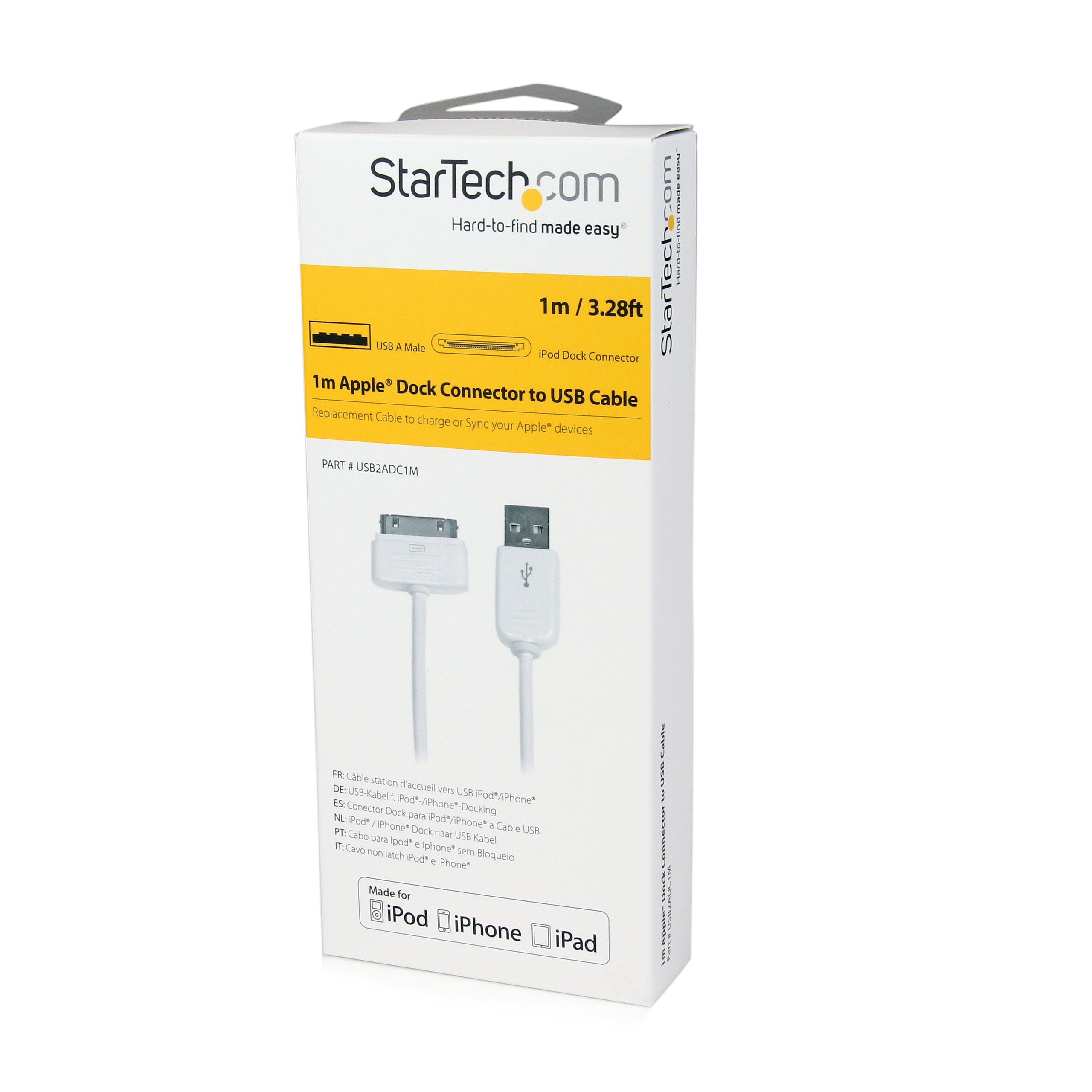startech-com-usb2adc1m-c-ble-apple-dock-30-broches-vers-usb-a-1-m-blanc image 5