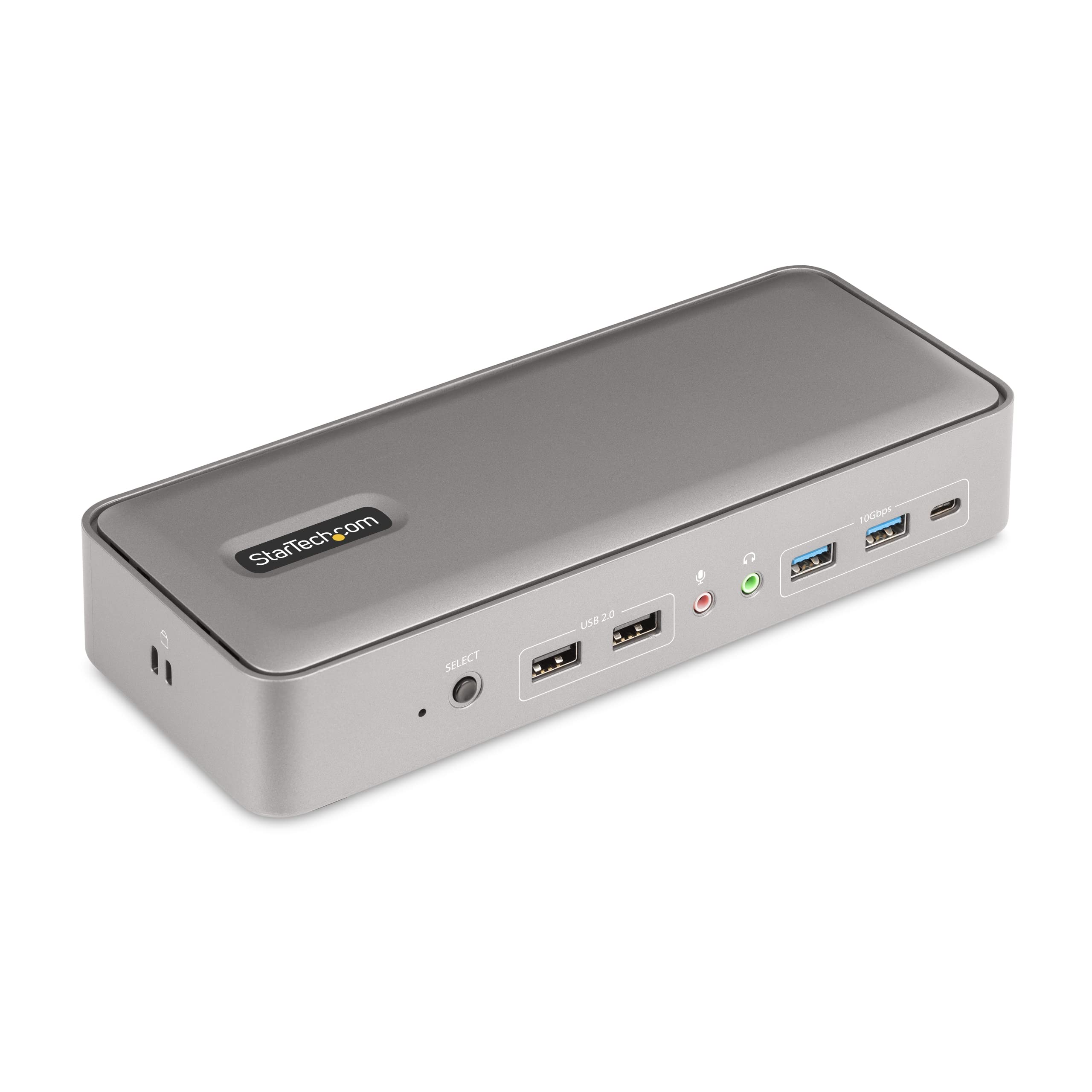 startech-com-dock-kvm-usb-c-2-pc-double-displayport-4k-60hz-90w-gbe image 1