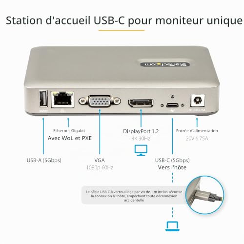 startech-com-mini-dock-usb-c-displayport-4k-vga-65w-gbe image 8