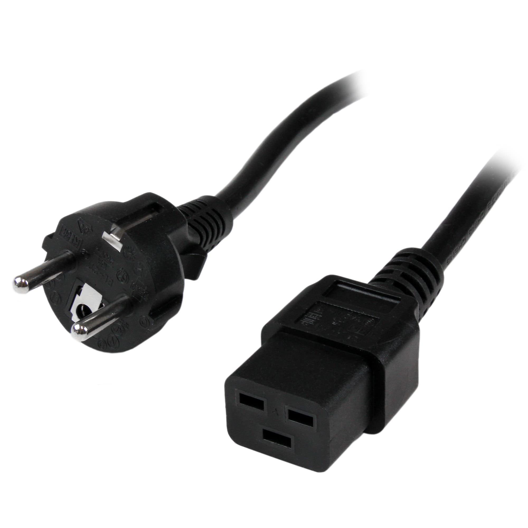 startech-com-pxteuc192m-cordon-alimentation-pc-eu-schuko-vers-c19-2m-16a image 1