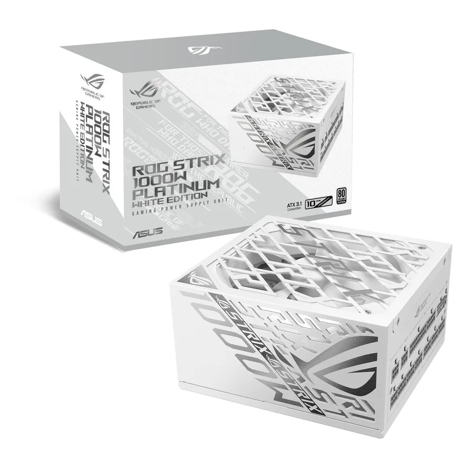asus-rog-strix-1000w-platinum-white-alimentation-modulaire-atx-3-1-pcie-5-1 image 1