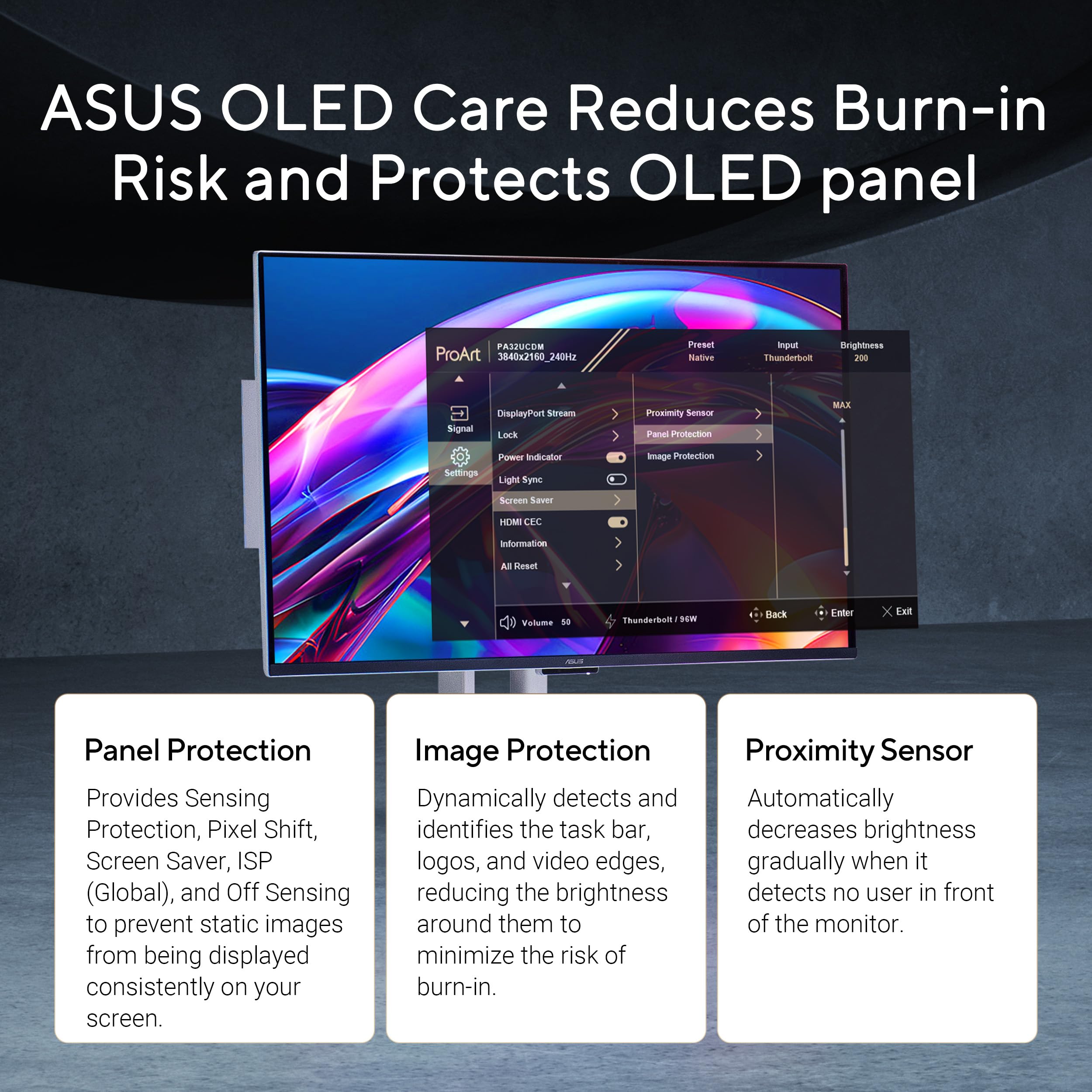 asus-rog-proart-pa32ucdm-31-5-4k-qd-oled-240hz-0-1ms-argent image 5