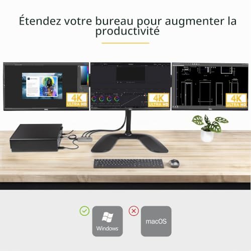 startech-com-hub-mst-displayport-1-4-vers-3x-hdmi-triple-4k-60hz-hdr-30cm image 8