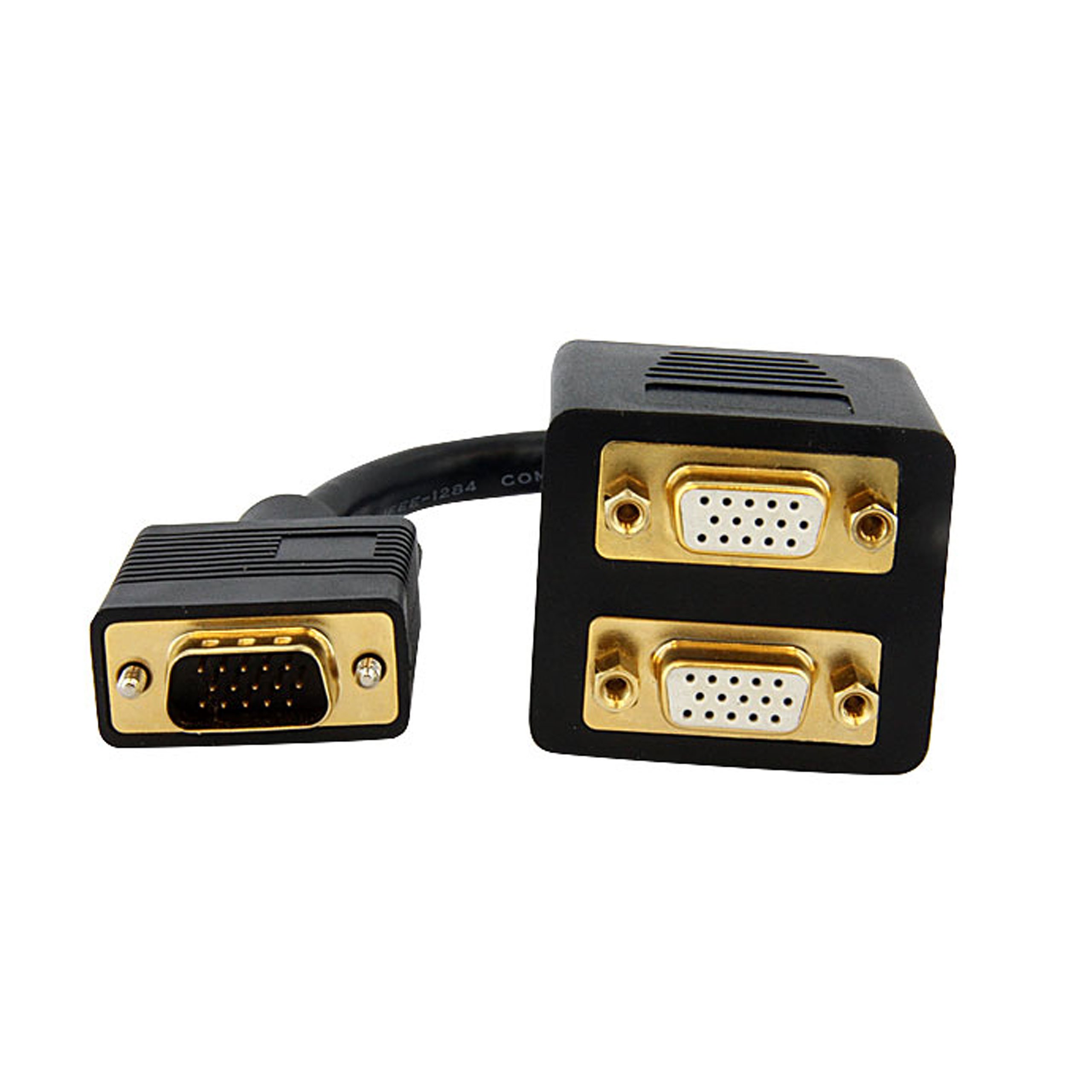 startech-com-vgaspl1vv-c-ble-r-partiteur-vga-30cm-1x-m-vers-2x-f image 2