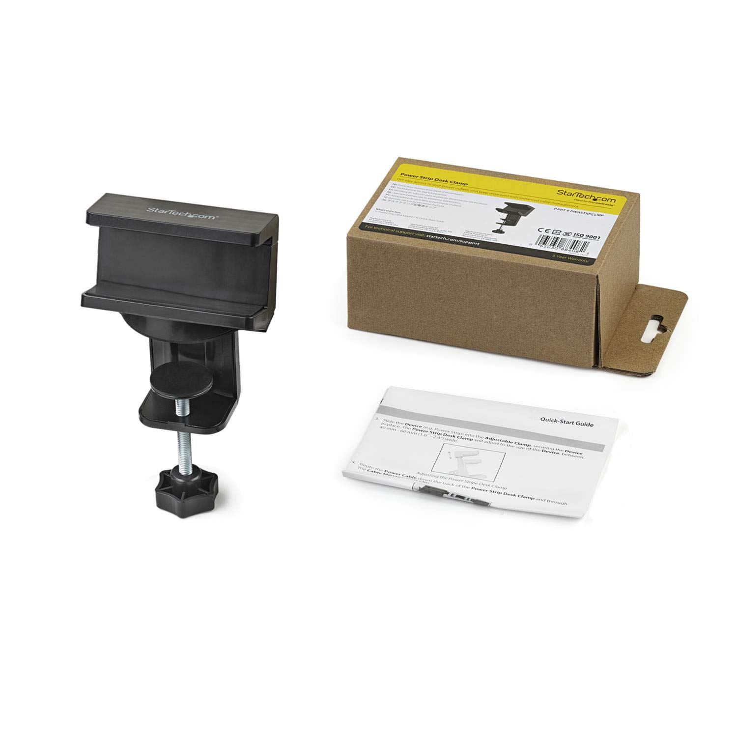 startech-com-support-multiprise-de-bureau-pince-r-glable-40-60mm-pwrstrpclmp image 7