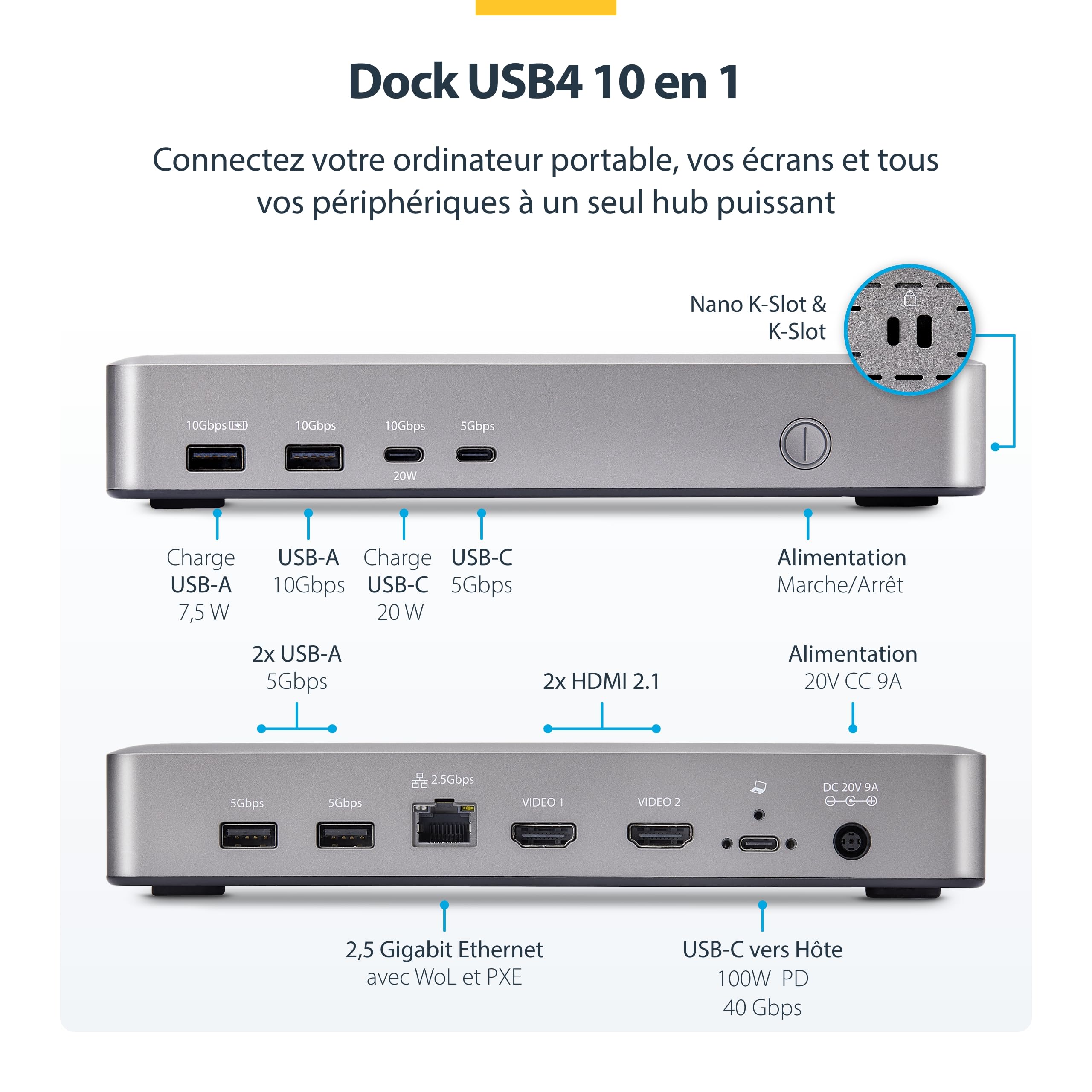 startech-com-dock-usb4-double-4k-120hz-8k-hdmi-100w-2-5-gbe-sans-pilote image 2