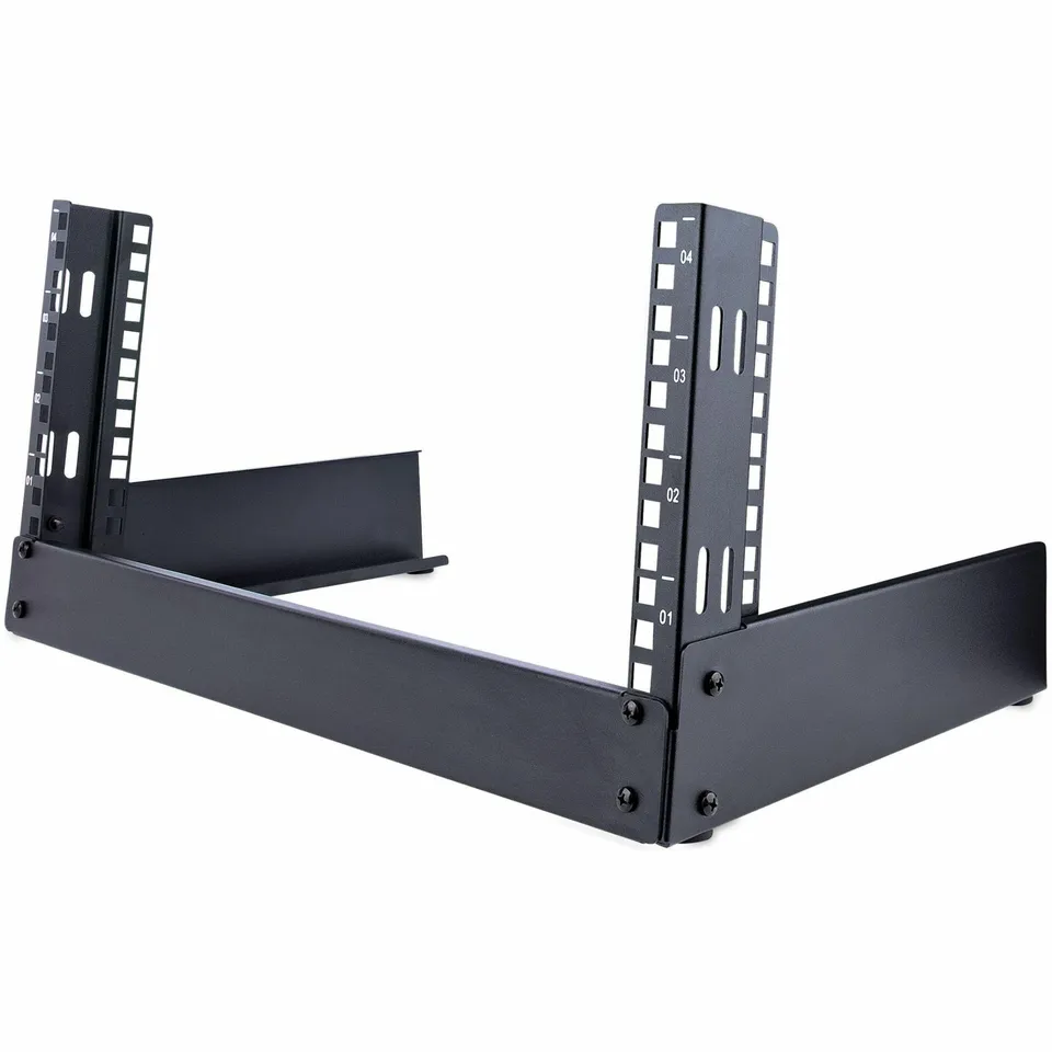 startech-com-rk4od-rack-serveur-bureau-4u-2-montants-ouvert-19-42kg image 1