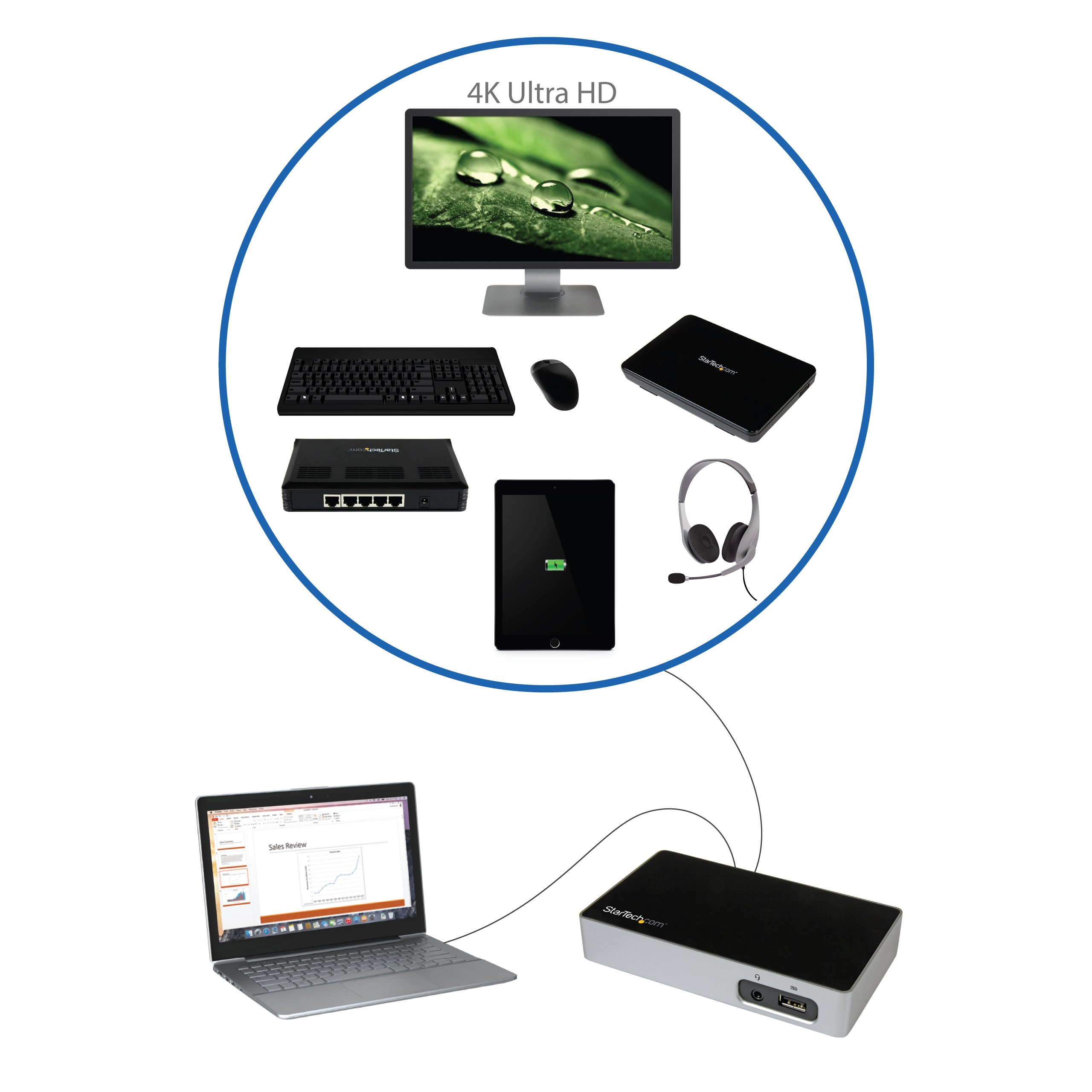 startech-com-usb3vdock4dp-station-d-accueil-usb-3-0-universelle-displayport-4k-g image 4