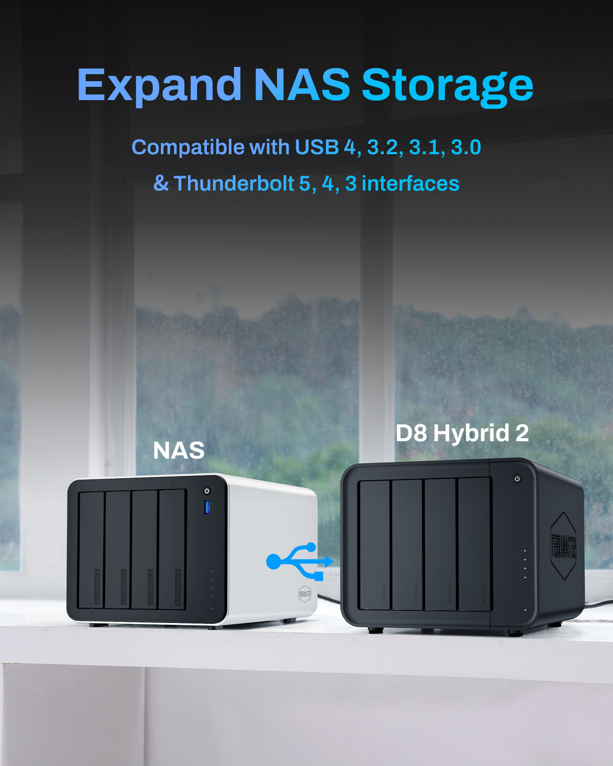 terramaster-d8-hybrid-2-bo-tier-stockage-8-baies-hybride image 8