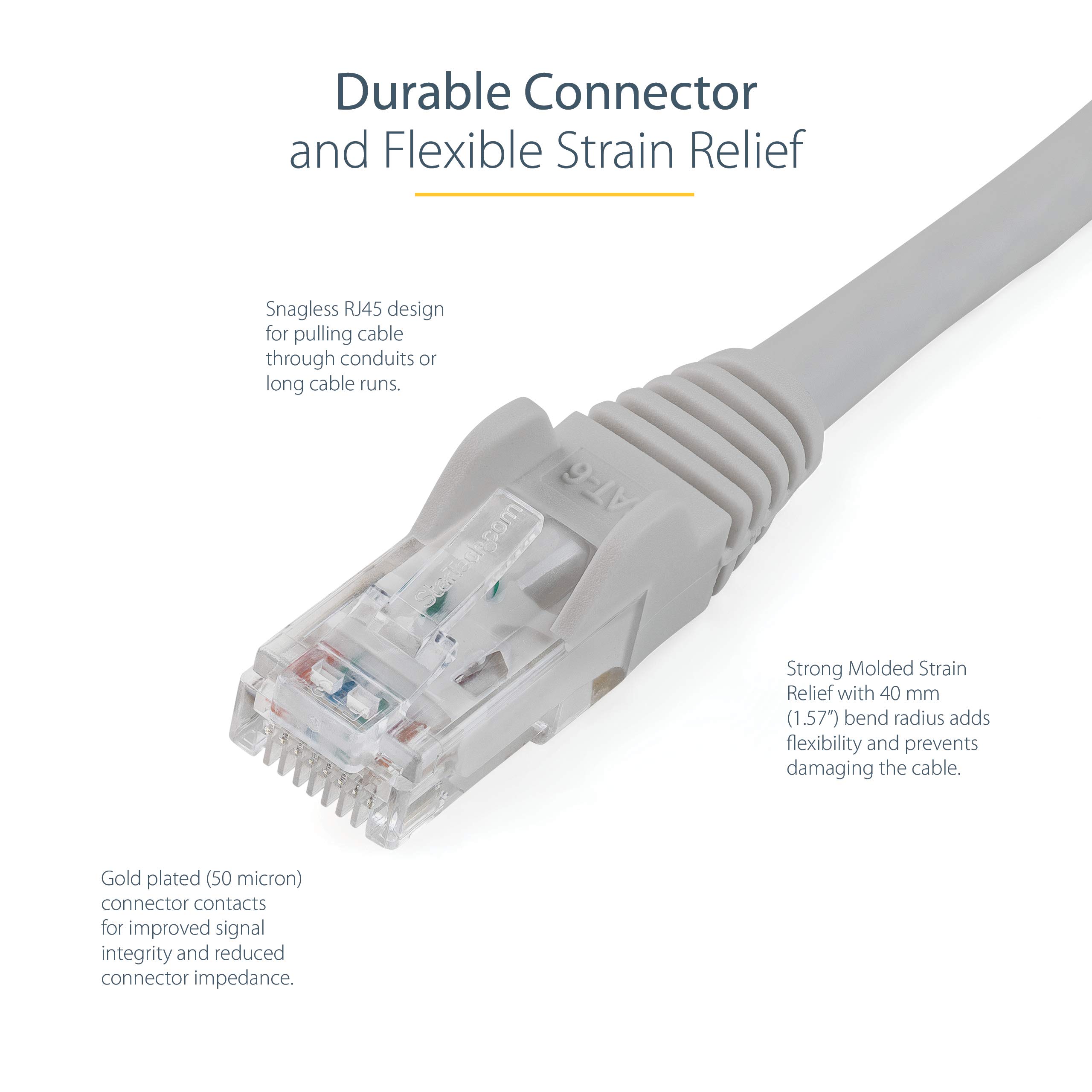 startech-com-n6patc1mgr-c-ble-r-seau-cat6-rj45-utp-1-m-gris-poe-100w image 3