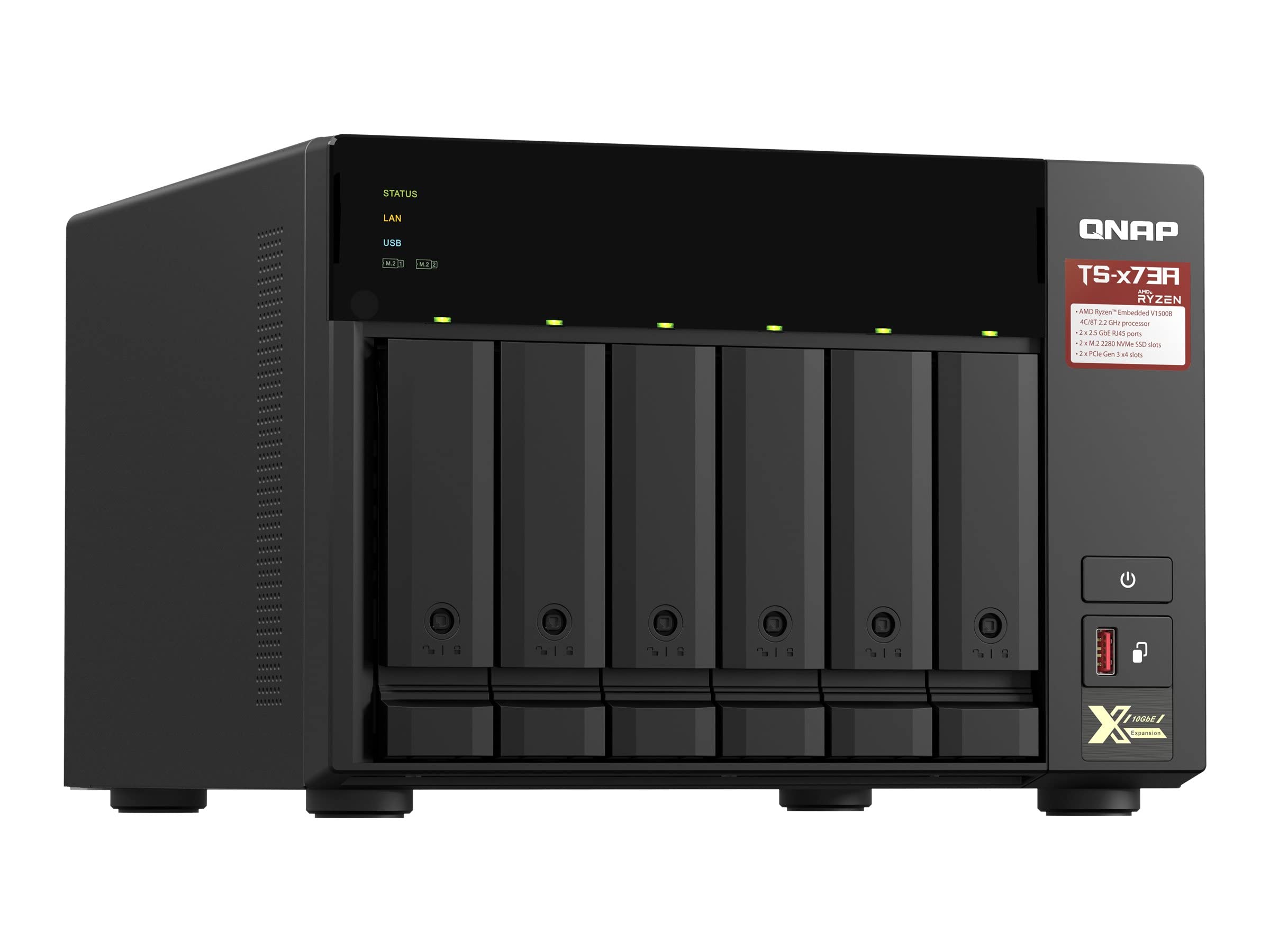 qnap-ts-673a-serveur-nas-6-baies-amd-ryzen-2-5gbe-m-2-nvme-pcie image 5