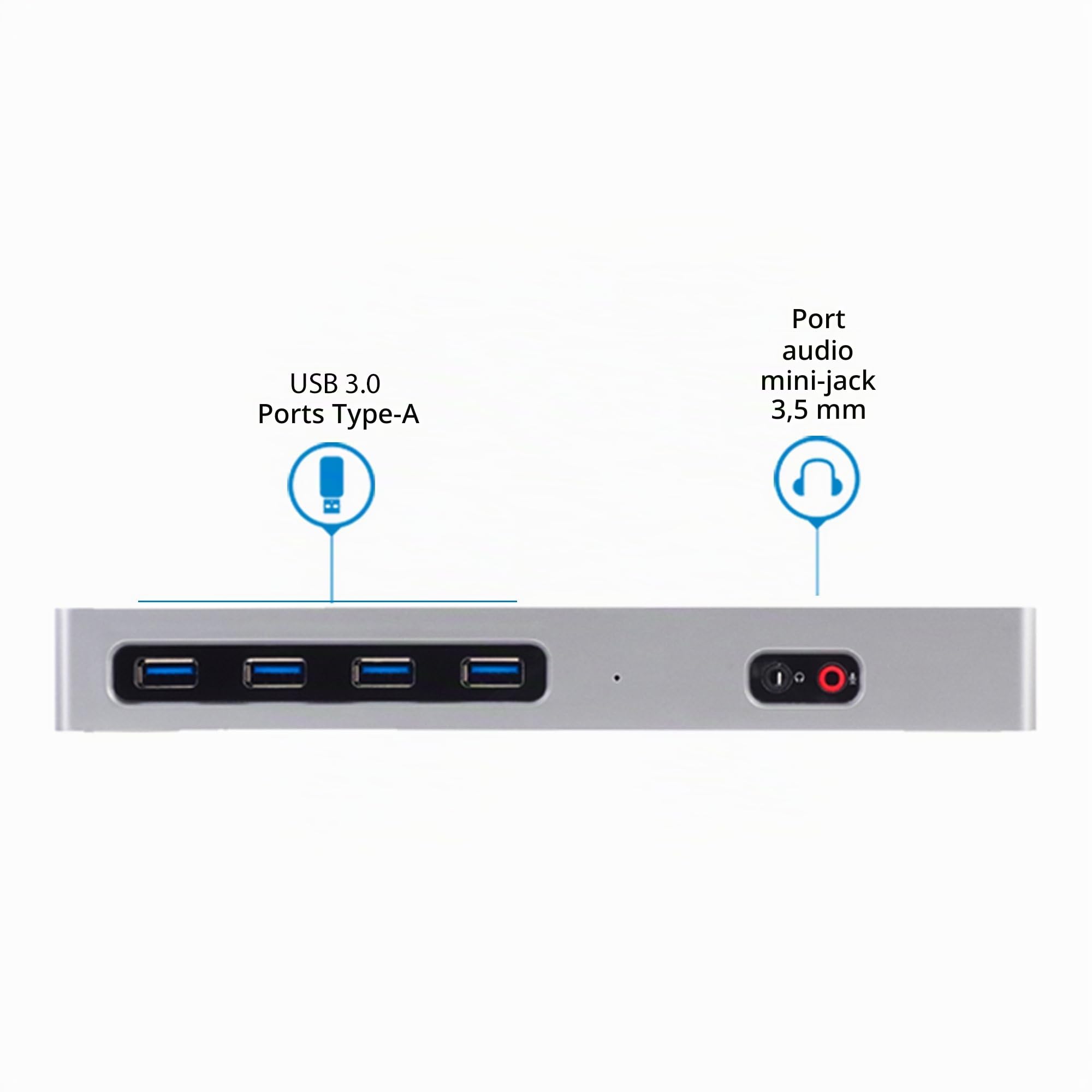 startech-com-station-d-accueil-hybride-usb-c-usb-a-double-4k-60hz-dp-hdmi image 5