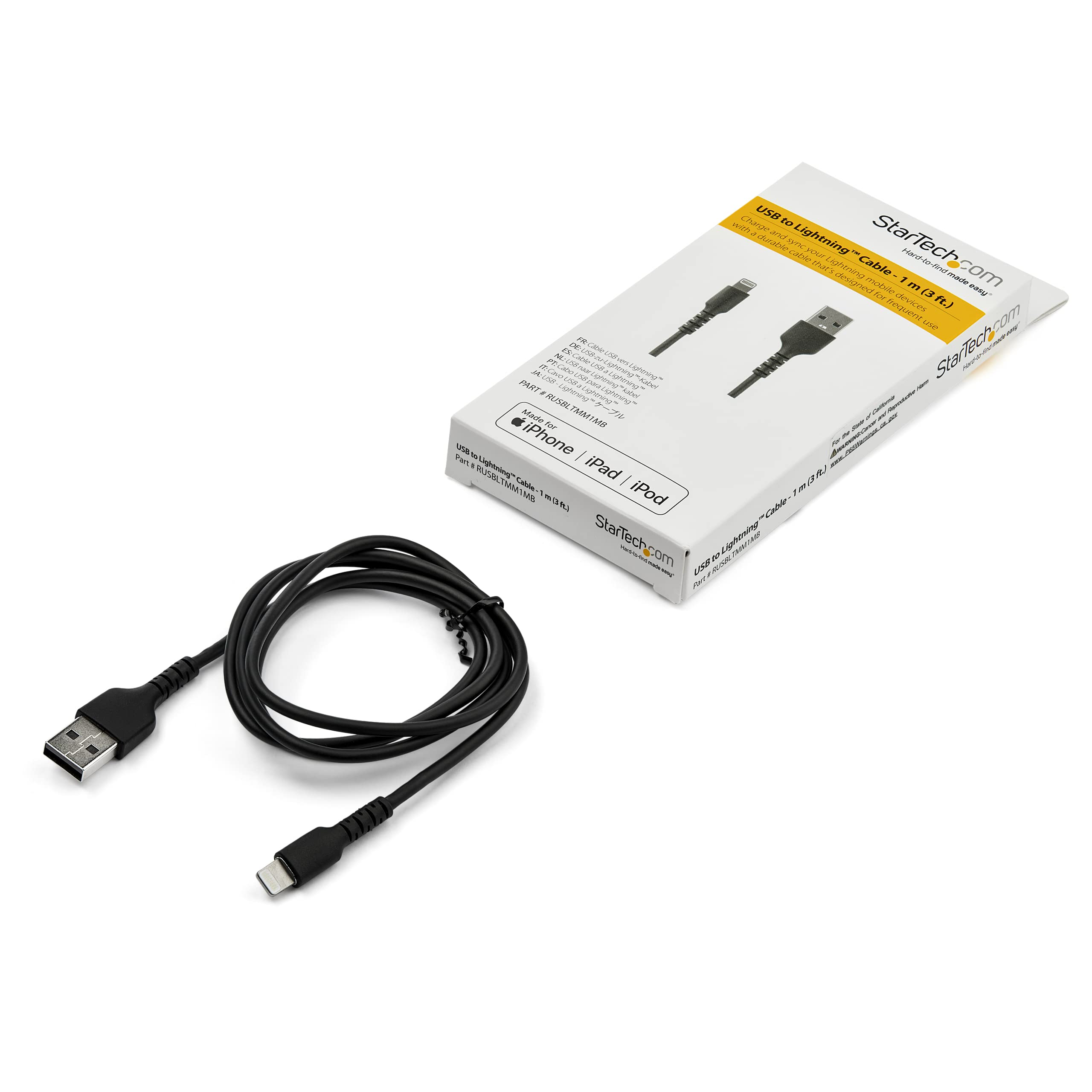 startech-com-c-ble-lightning-vers-usb-1-m-renforc-certifi-mfi-noir-s-rie-pm1115x image 6