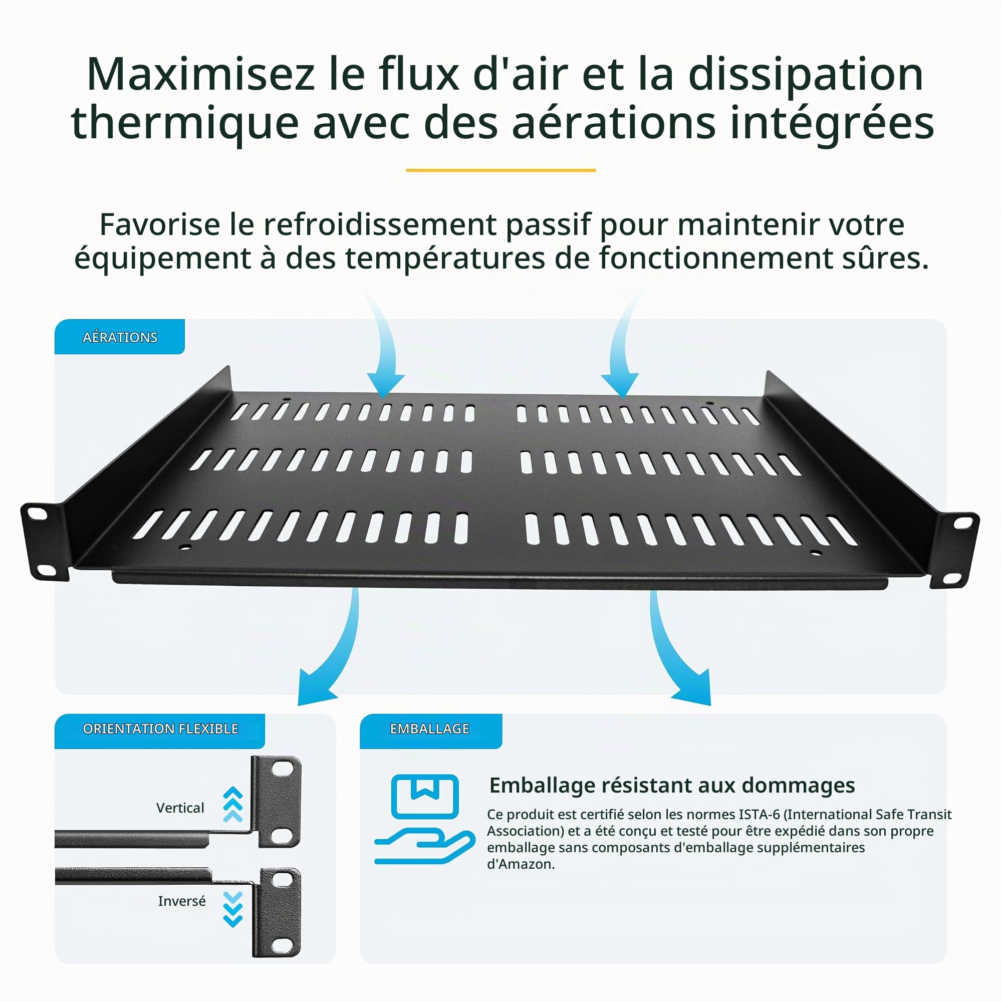 startech-com-shelf-1u-12-fixed-v-tag-re-rack-19-pouces-1u-30-5-cm image 2