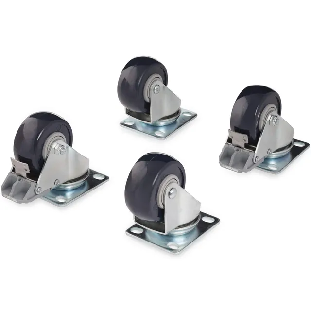 startech-com-4postcaster-kit-4-roulettes-pivotantes-rack-ouvert-200-kg image 1
