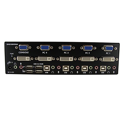startech-com-switch-kvm-dvi-et-vga-4-ports-double-cran-avec-hub-usb-et-audio image 5