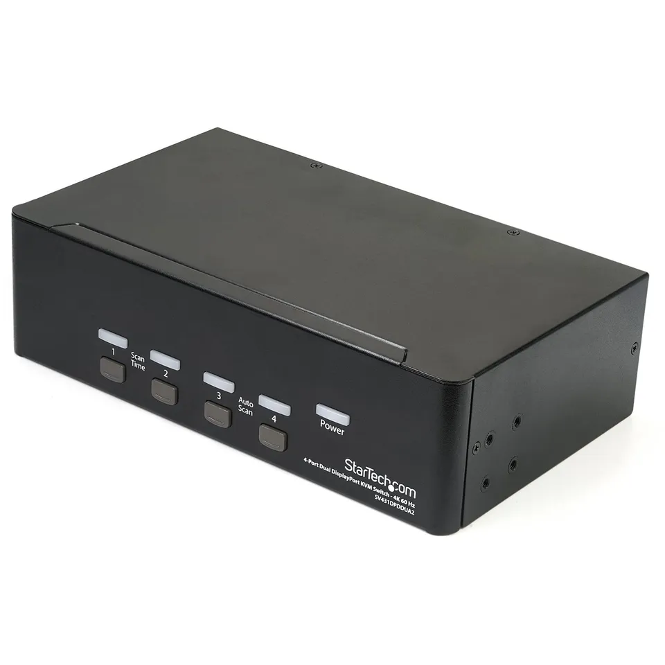 startech-com-switch-kvm-4-ports-double-displayport-4k-60hz-avec-hub-usb image 1