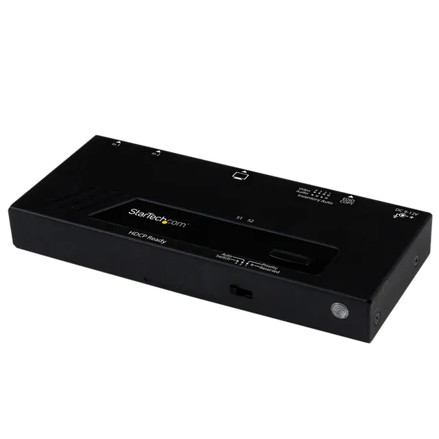 startech-com-switch-hdmi-2-ports-1080p-auto-prioritaire-edid-vs221hdq image 1
