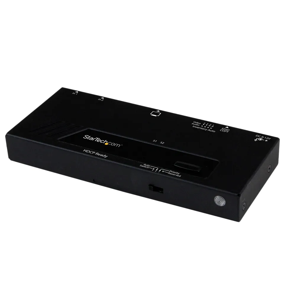 startech-com-switch-hdmi-2-ports-1080p-auto-prioritaire-edid-vs221hdq image 1