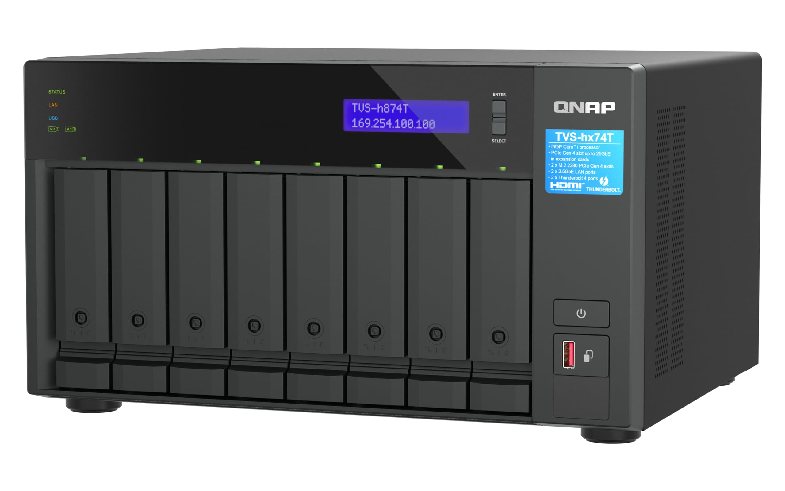 qnap-tvs-h874t-i9-64g-nas-8-baies-i9-16c-64go image 5