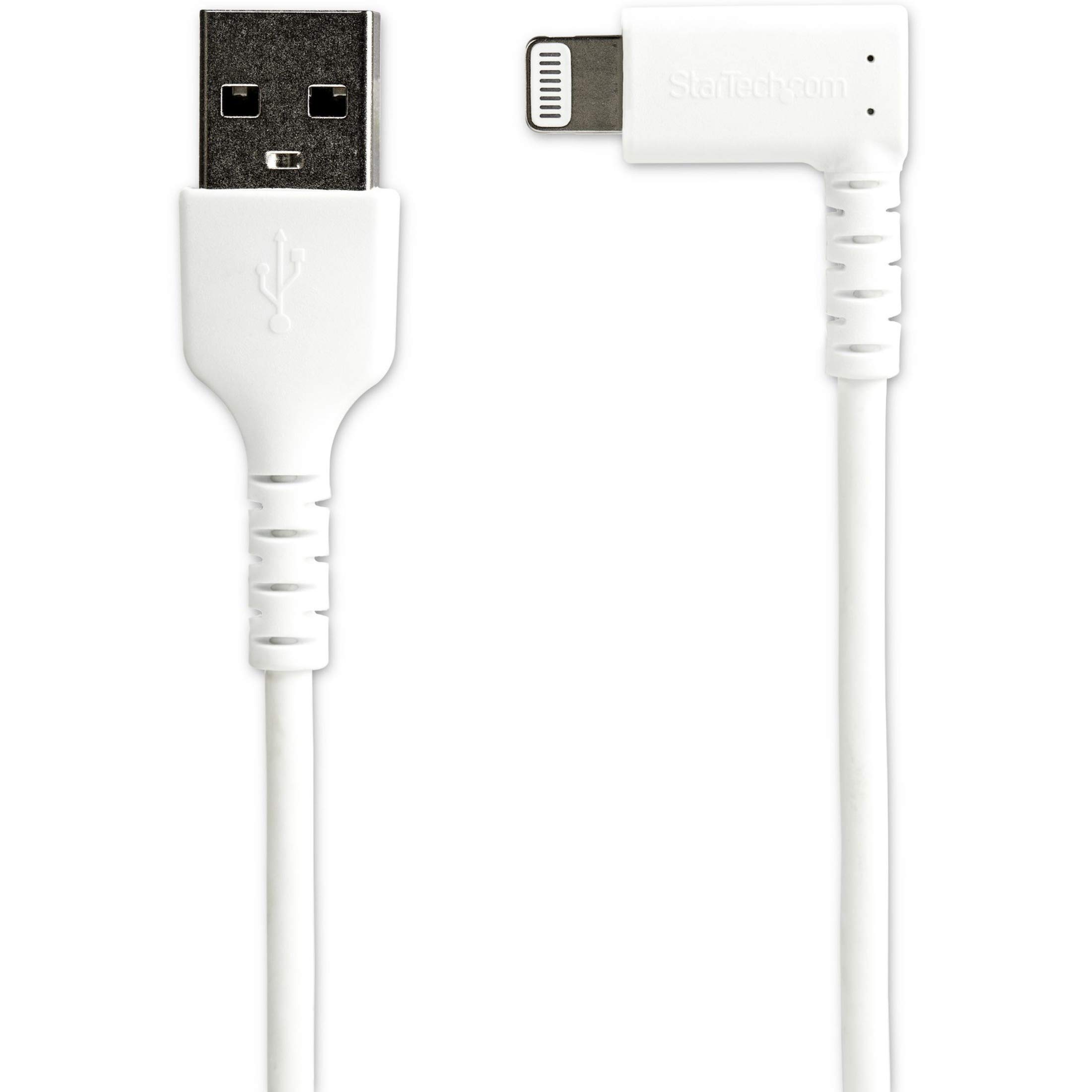startech-com-c-ble-coud-90-usb-a-vers-lightning-2-m-blanc-mfi-rusbltmm2mwr image 2