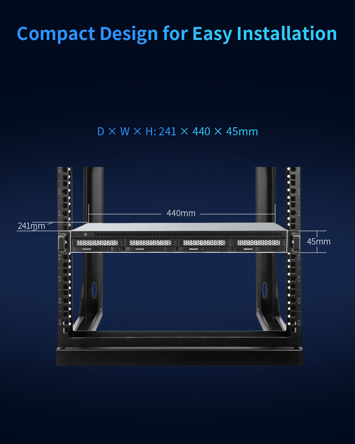 terramaster-d4-320u-bo-tier-das-usb-4-baies-rack-compact-usb-3-2-gen2 image 2