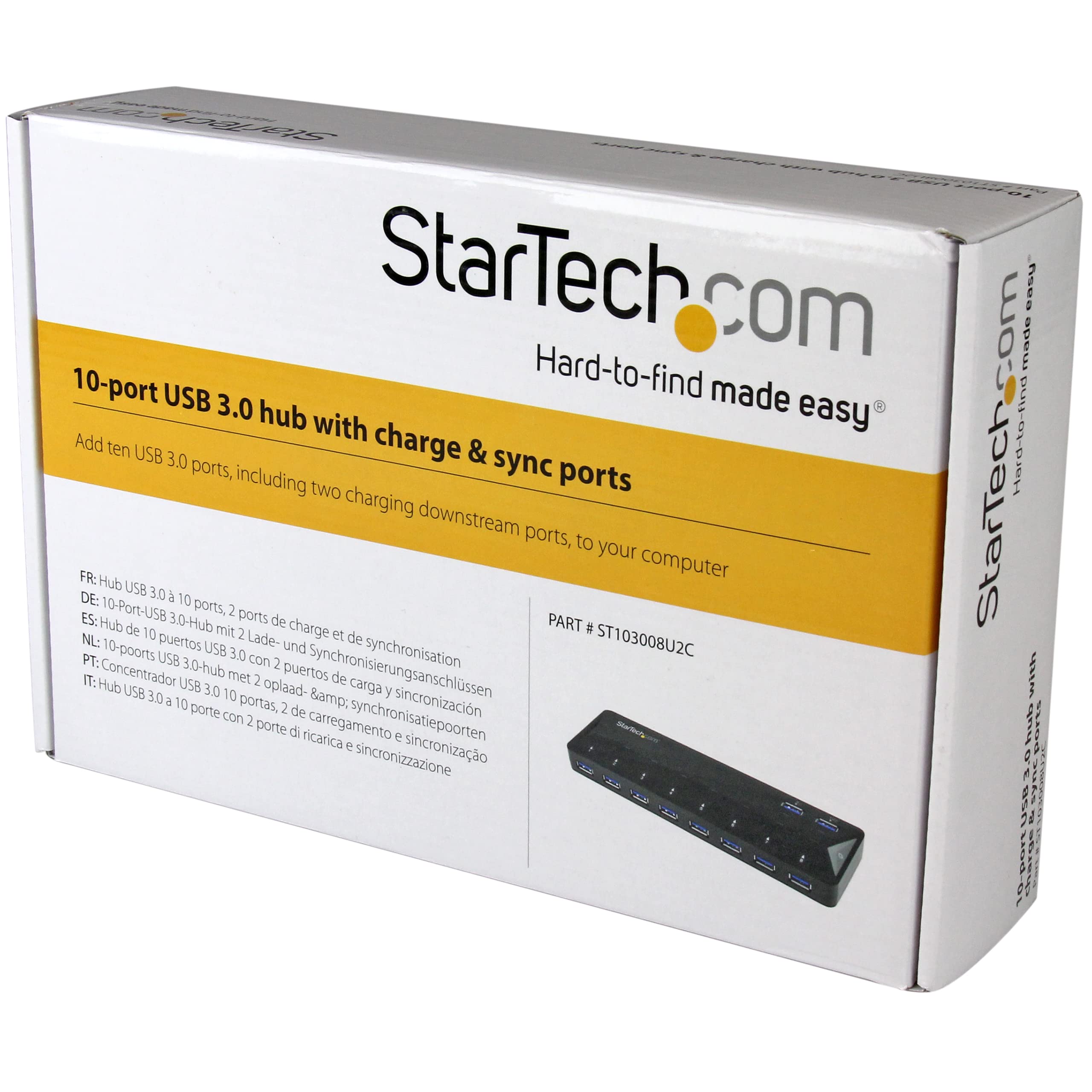 startech-com-hub-usb-a-10-ports-5gbps-2-ports-charge-rapide-st103008u2c image 5