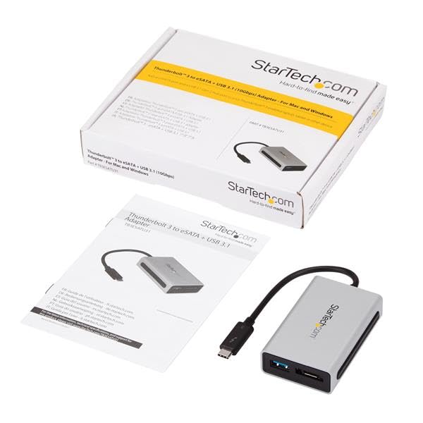 startech-com-adaptateur-thunderbolt-3-vers-esata-usb-3-1-10-gbps-tb3esatu31 image 7