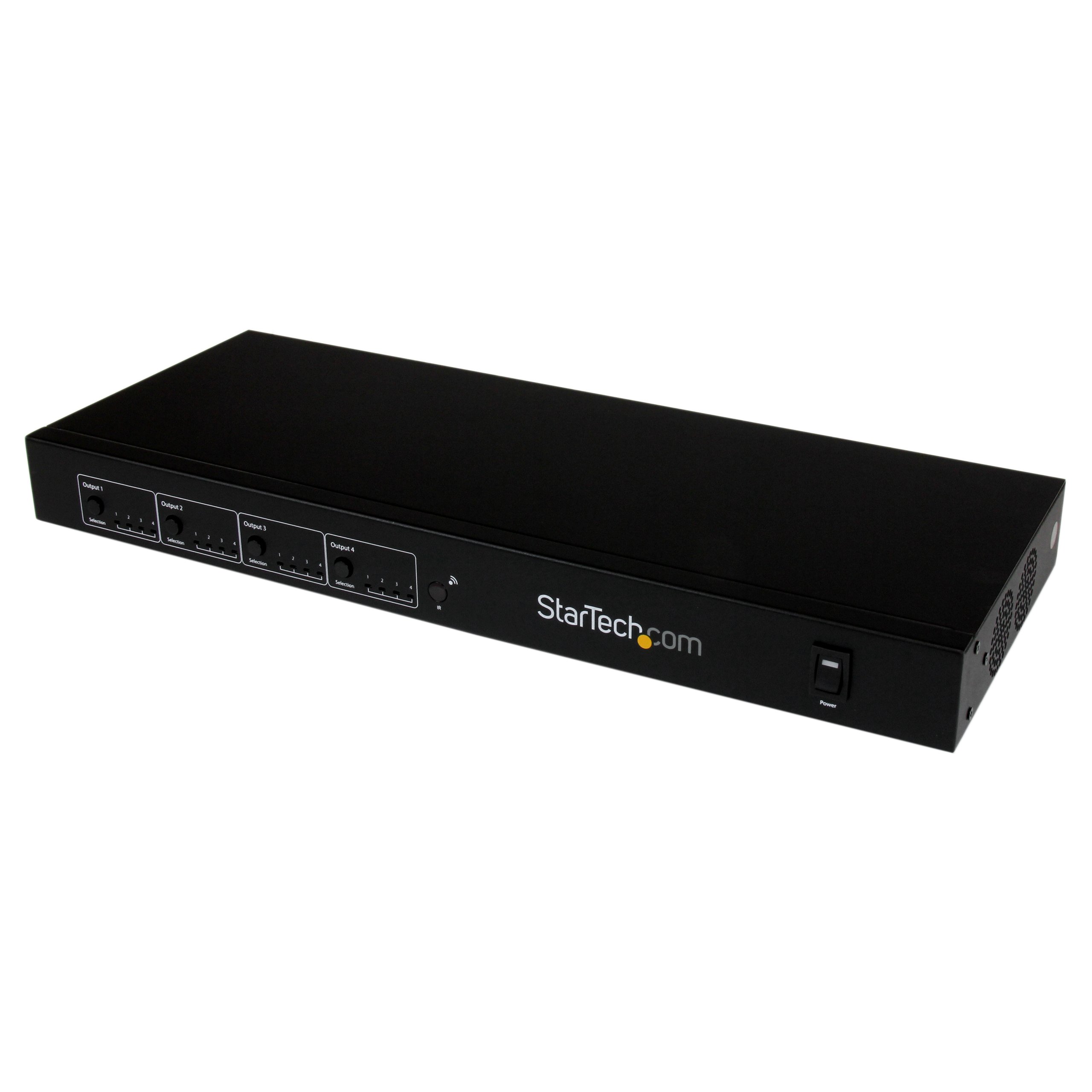 startech-com-st424hdbt-switch-matrice-4x4-hdmi-hdbaset-sur-cat5-6-70m-1080p image 1