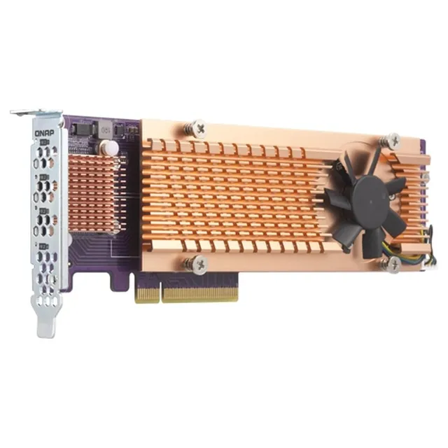 qnap-qm2-4p-384-carte-extension-pcie-quad-m-2-ssd-nvme-avec-refroidissement image 1