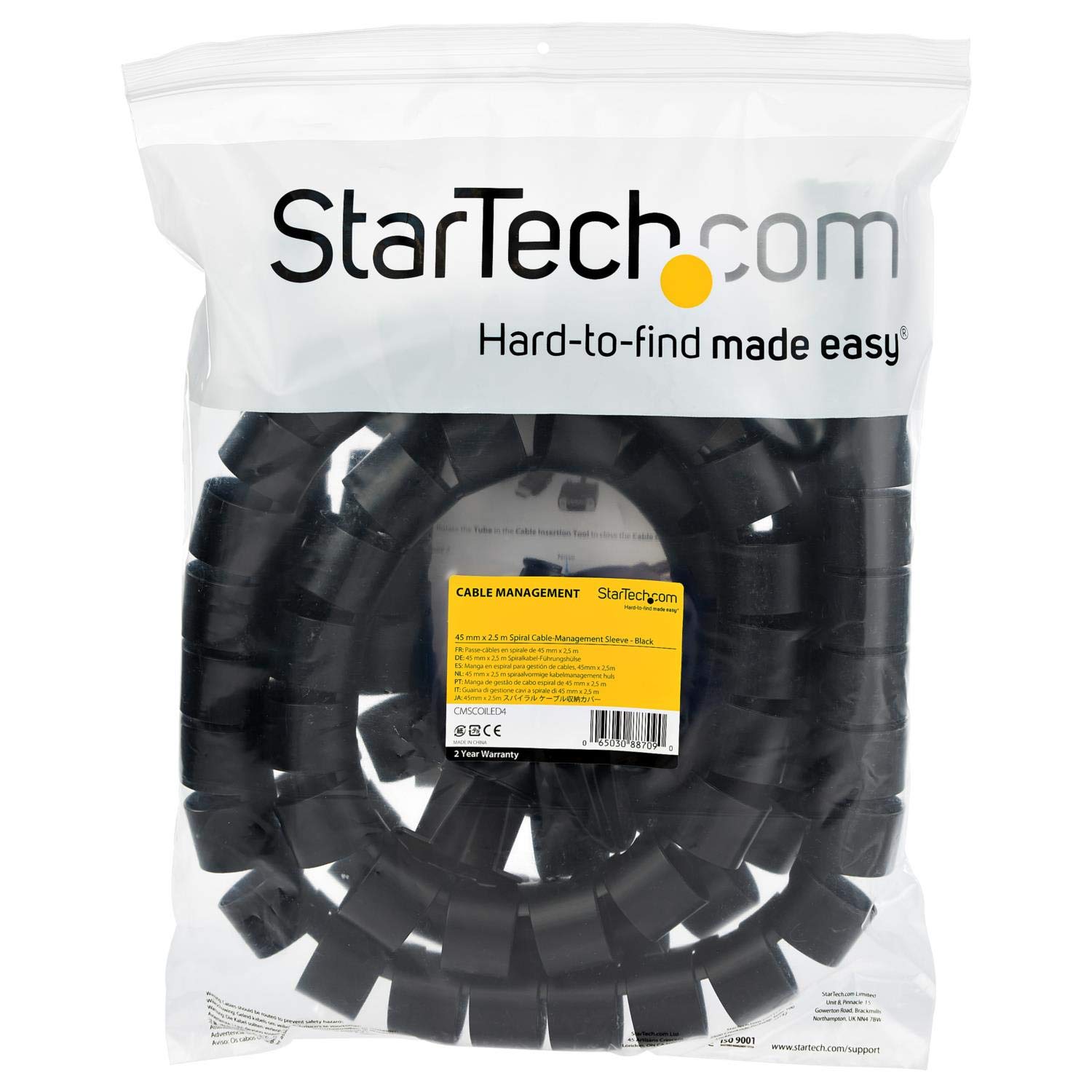 startech-com-cmscoiled4-gaine-spirale-range-c-ble-noire-2-5-m-45-mm image 7