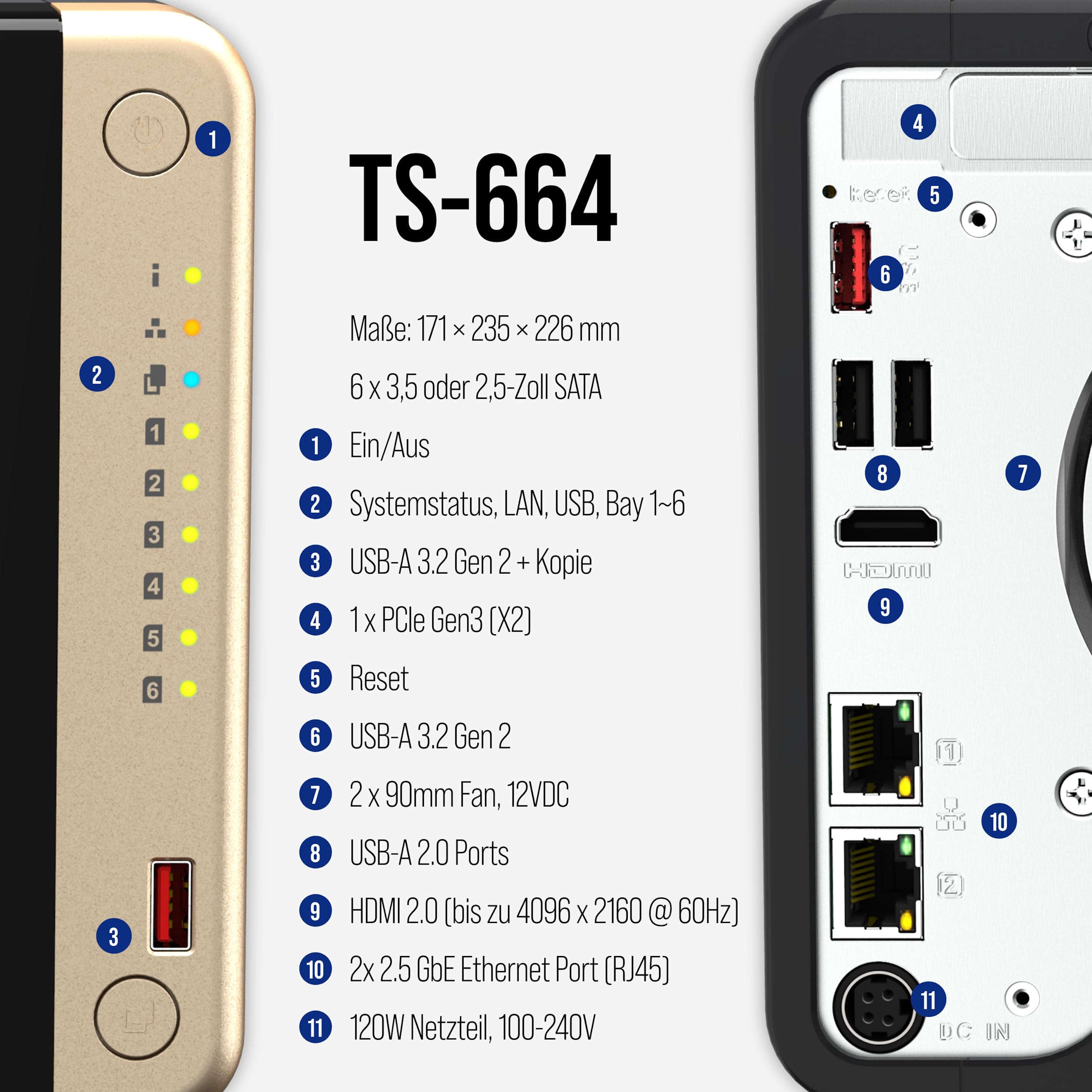 qnap-ts-664-8g-nas-6-baies-intel-celeron-n5095-8go-ram-2-5gbe-hdmi-4k image 4