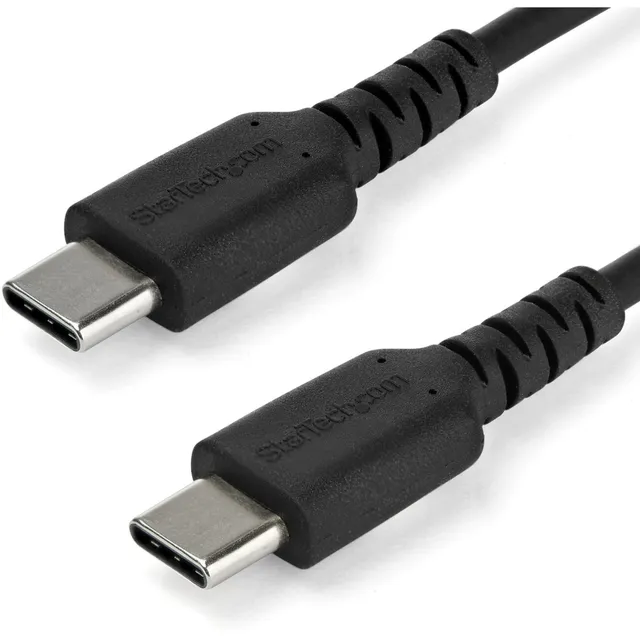 startech-com-rusb2cc2mb-c-ble-usb-c-vers-usb-c-2m-60w-gaine-tpe-fibre-aramide-no image 1