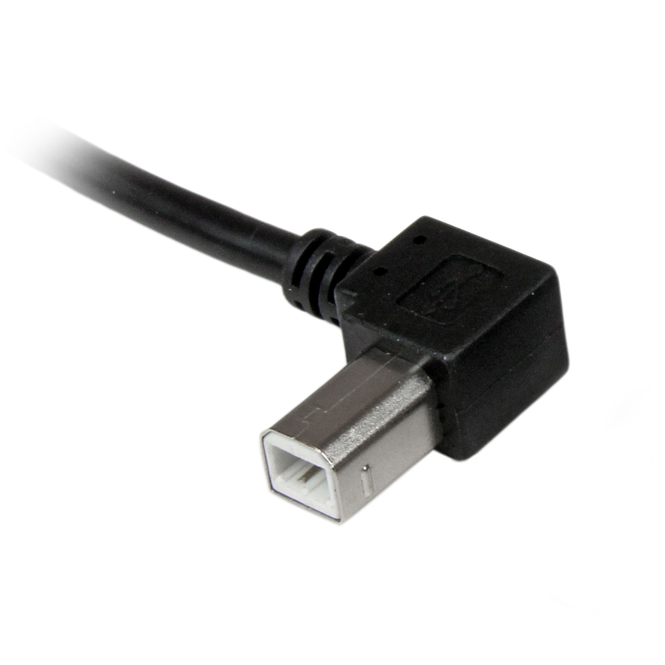 startech-com-c-ble-usb-2-0-usb-a-vers-usb-b-coud-gauche-2m-noir image 4