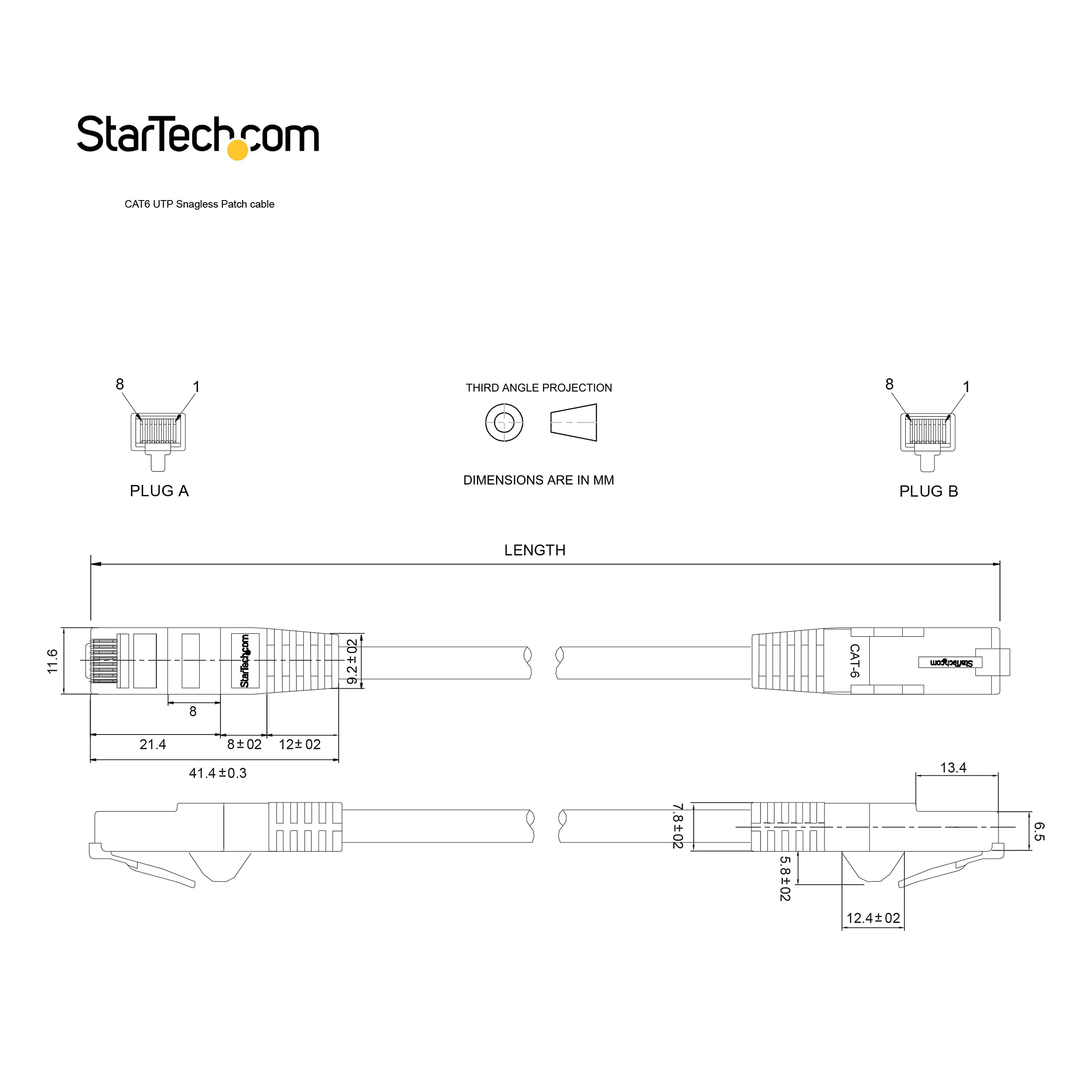 startech-com-c-ble-patch-cat6-utp-sans-accroc-2-1-m-jaune image 6