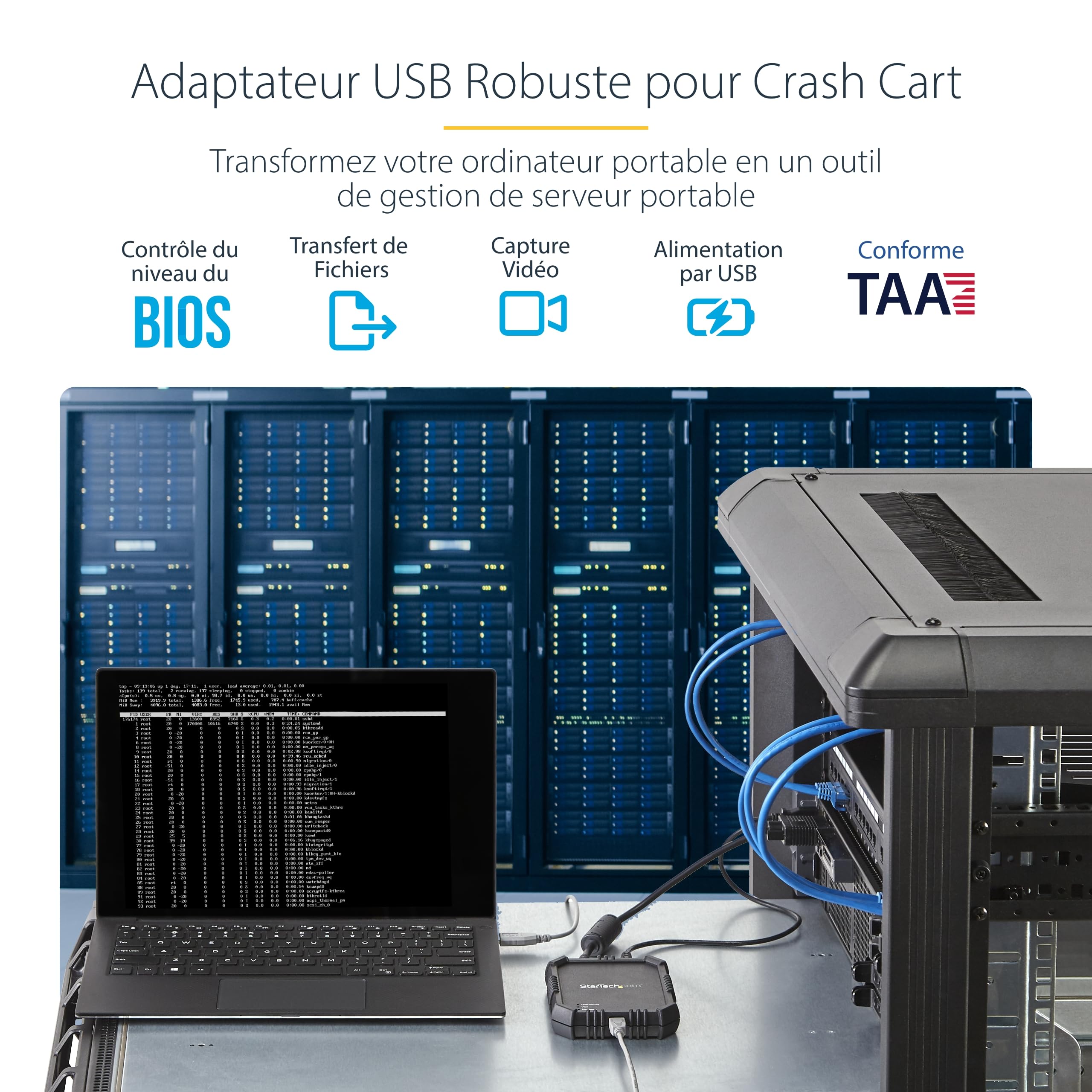 startech-com-adaptateur-crash-cart-pour-pc-portable-usb-vga-notecons02x image 2