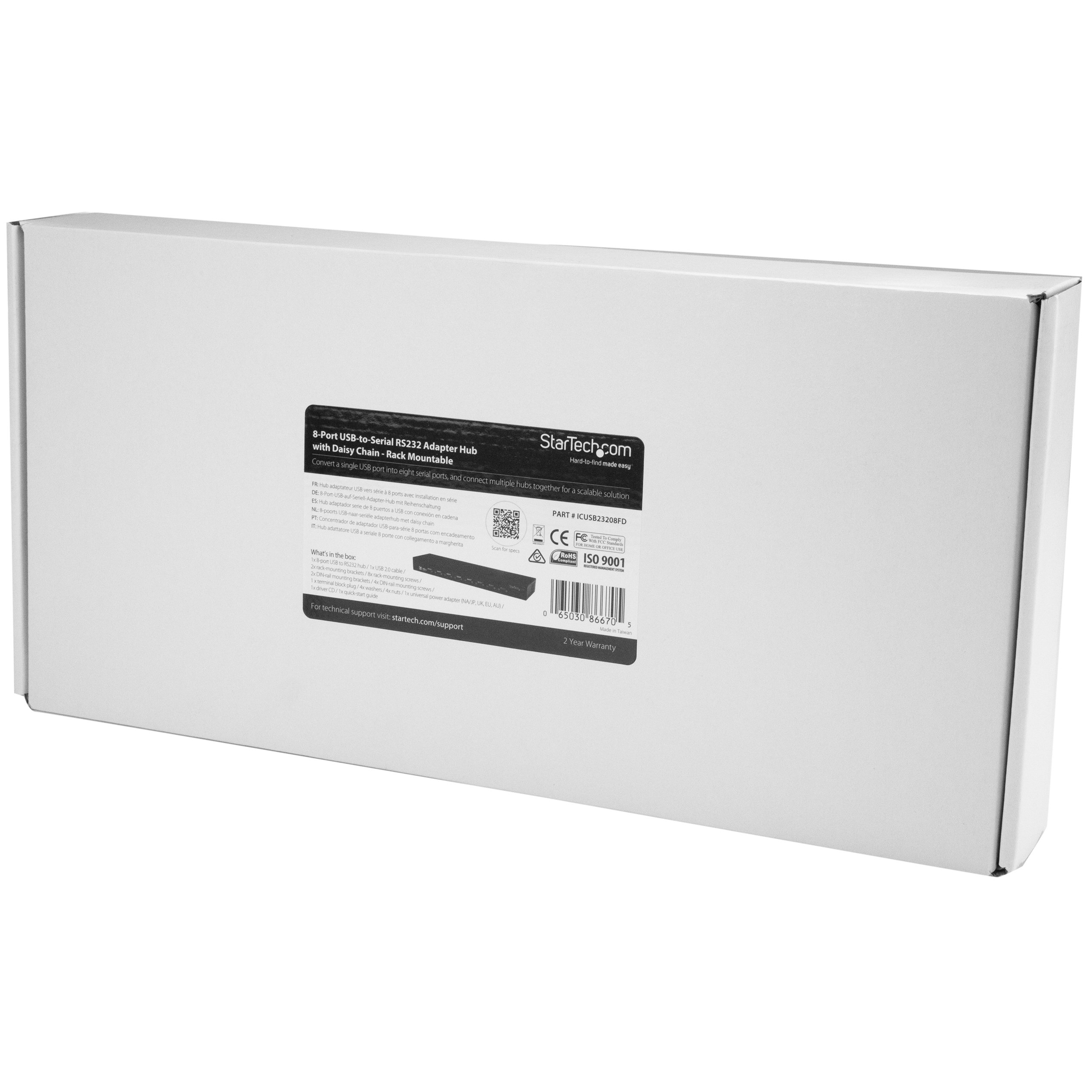 startech-com-icusb23208fd-hub-usb-vers-8-ports-s-rie-rs232-db9-m-tal-rack image 4
