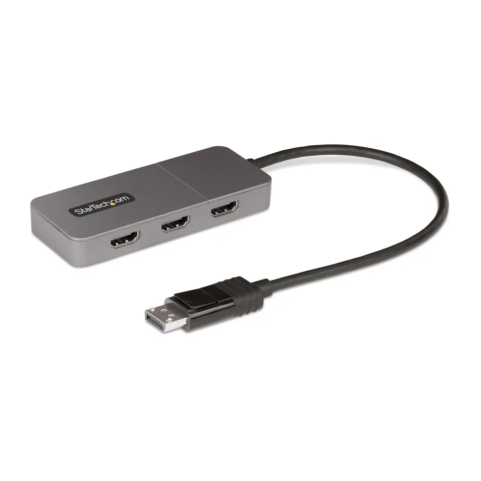 startech-com-hub-mst-displayport-1-4-vers-3x-hdmi-triple-4k-60hz-hdr-30cm image 1