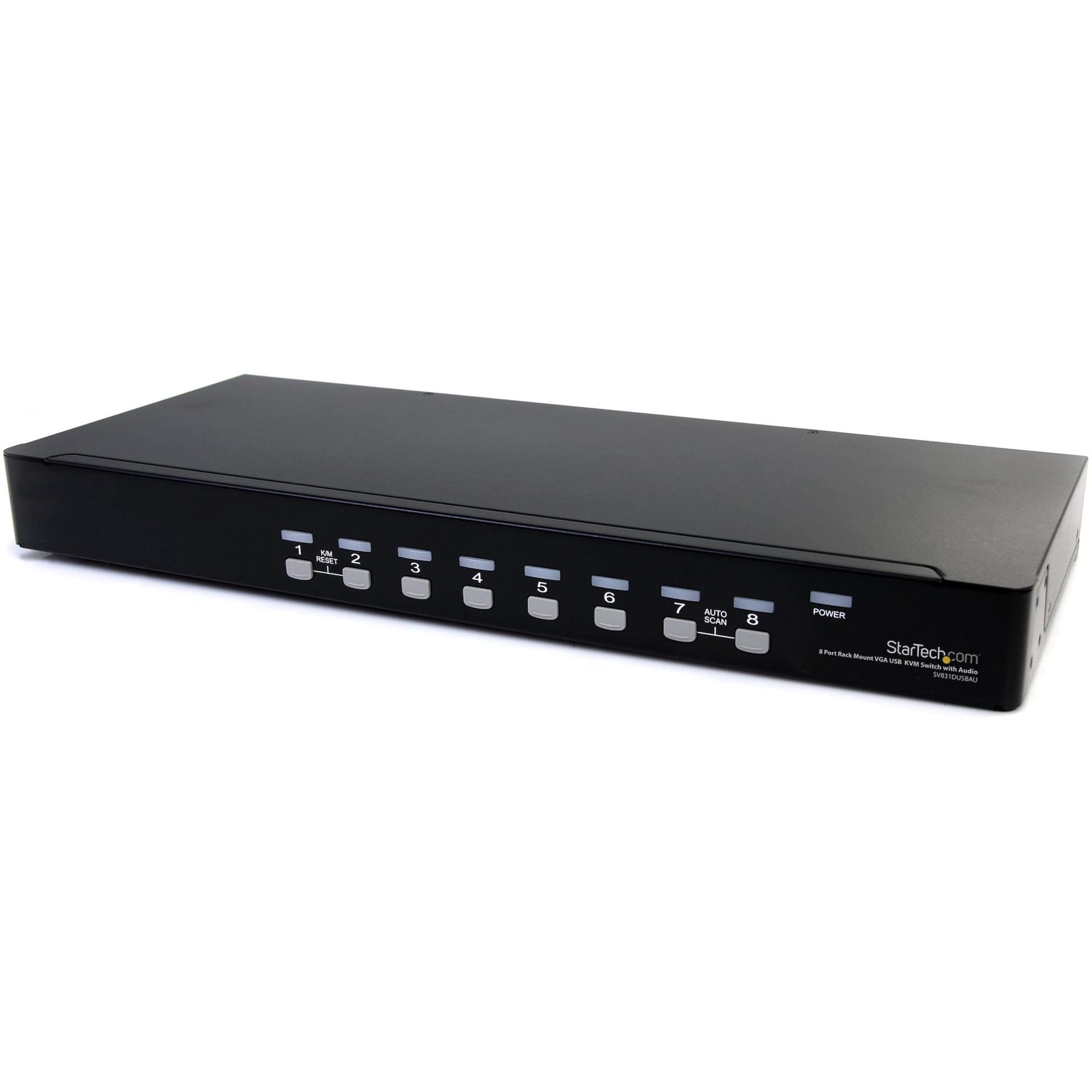 startech-com-commutateur-kvm-usb-vga-8-ports-rack-1u-avec-audio image 1