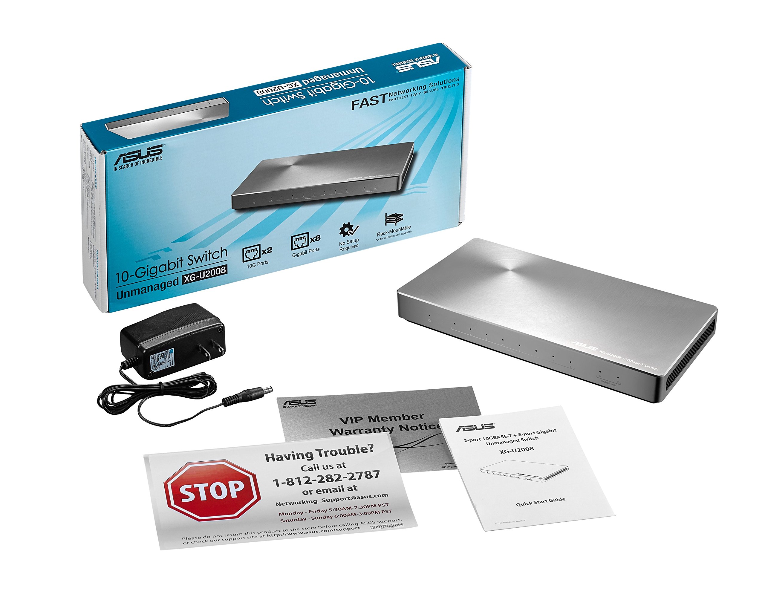 asus-rog-xg-u2008-switch-non-manageable-8-ports-gigabit-2-ports-10-gigabit-noir image 6