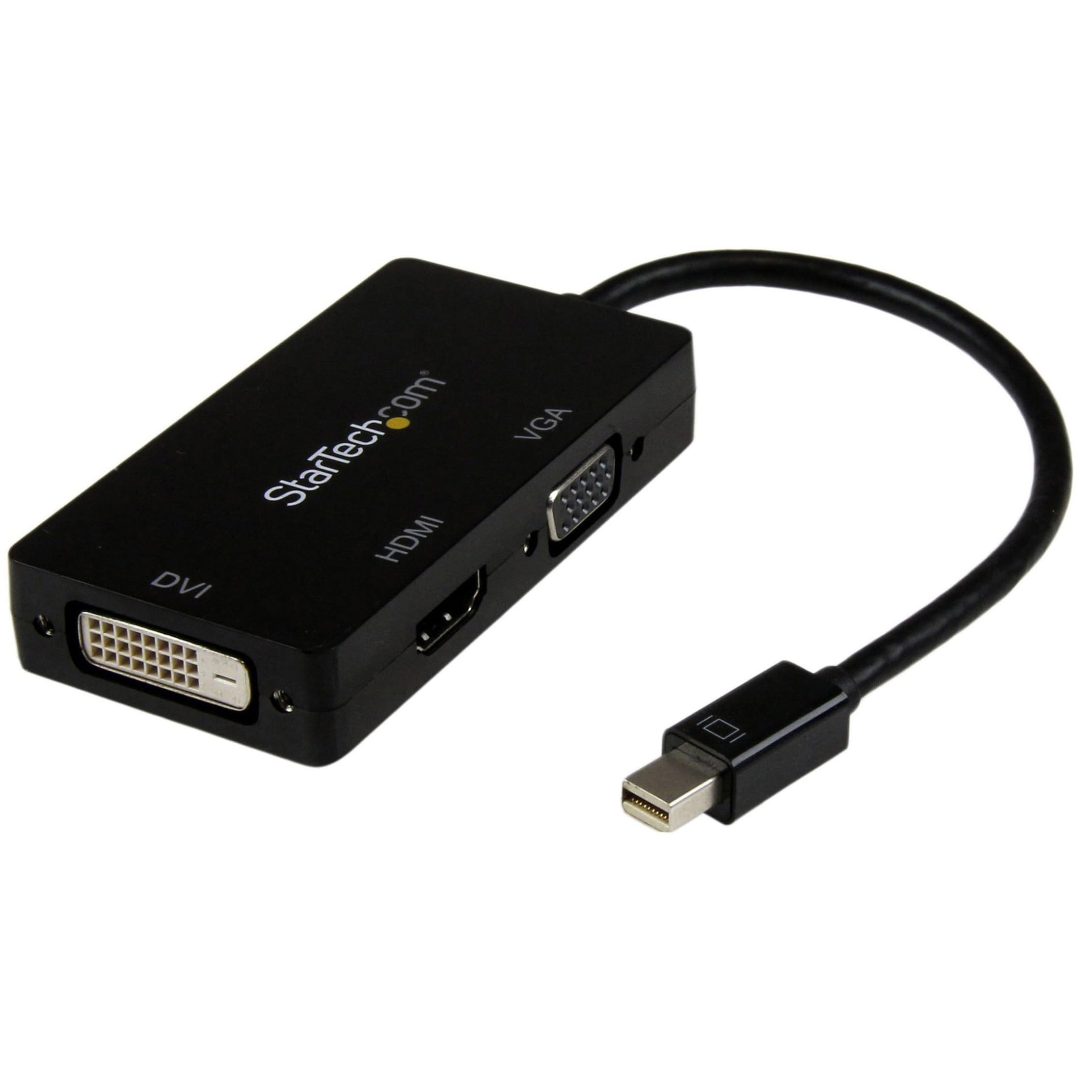 startech-com-adaptateur-3-en-1-mini-displayport-vers-hdmi-vga-dvi-4k image 1