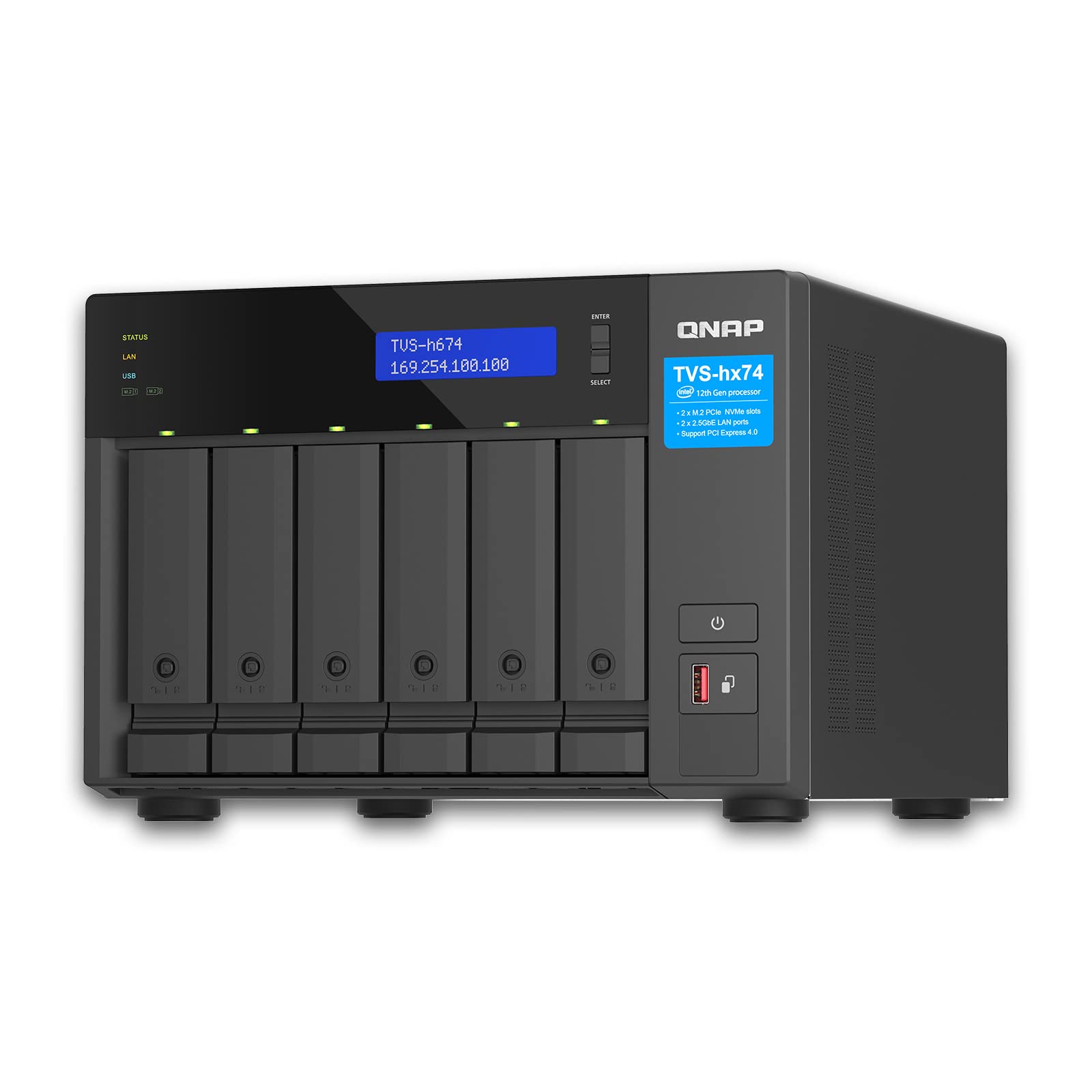 qnap-tvs-h674-i5-32g-nas-6-baies-haute-performance-intel-core-i5-12400-32go-2x-m image 3