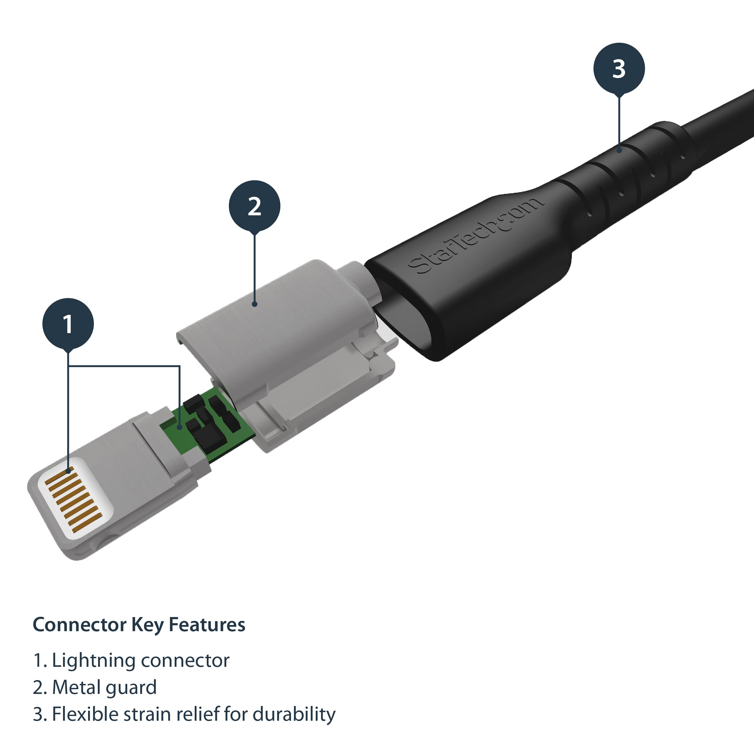 startech-com-c-ble-lightning-vers-usb-1-m-renforc-certifi-mfi-noir-s-rie-pm1115x image 3