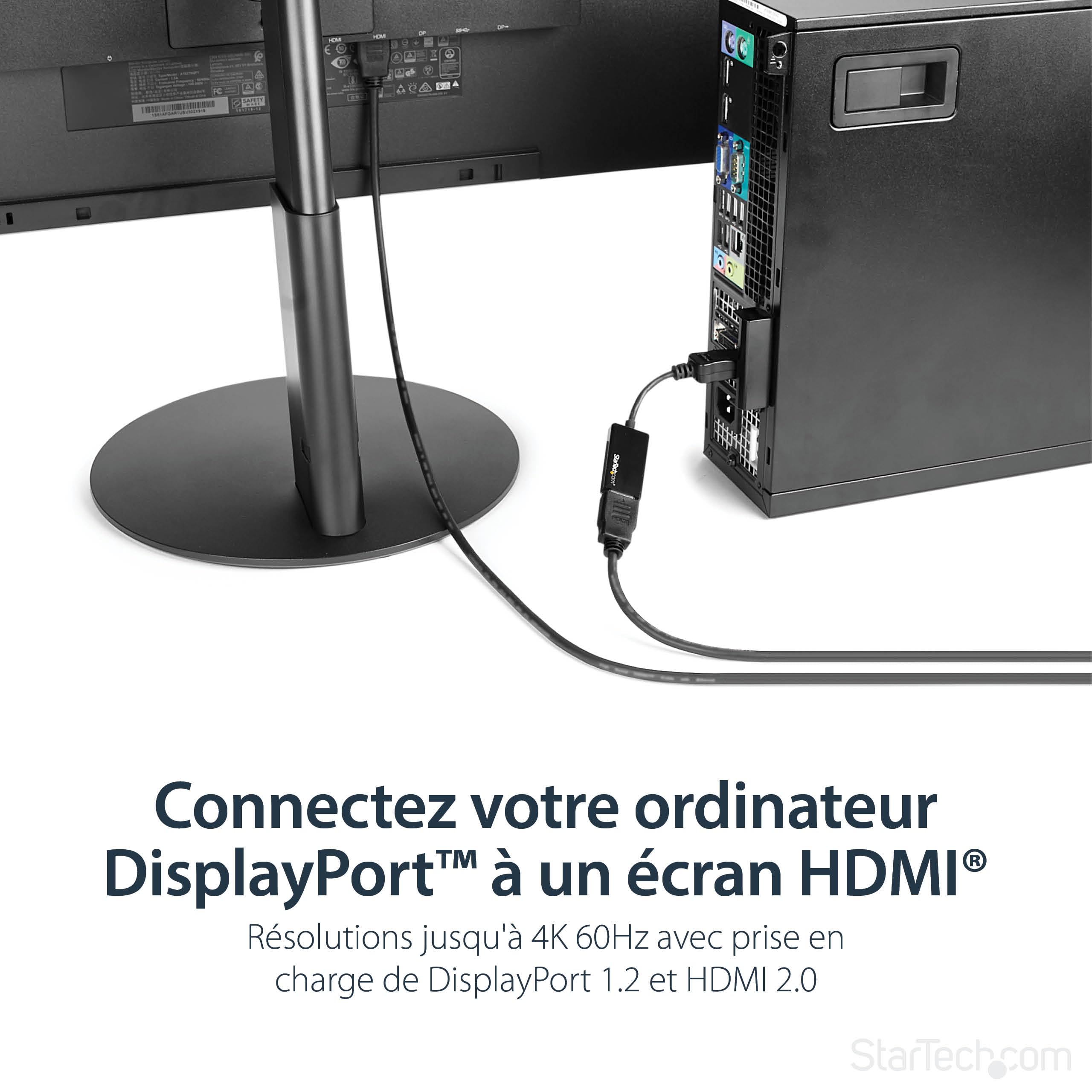 startech-com-adaptateur-actif-displayport-vers-hdmi-4k-60hz-hdcp-dp2hd4k60s image 2